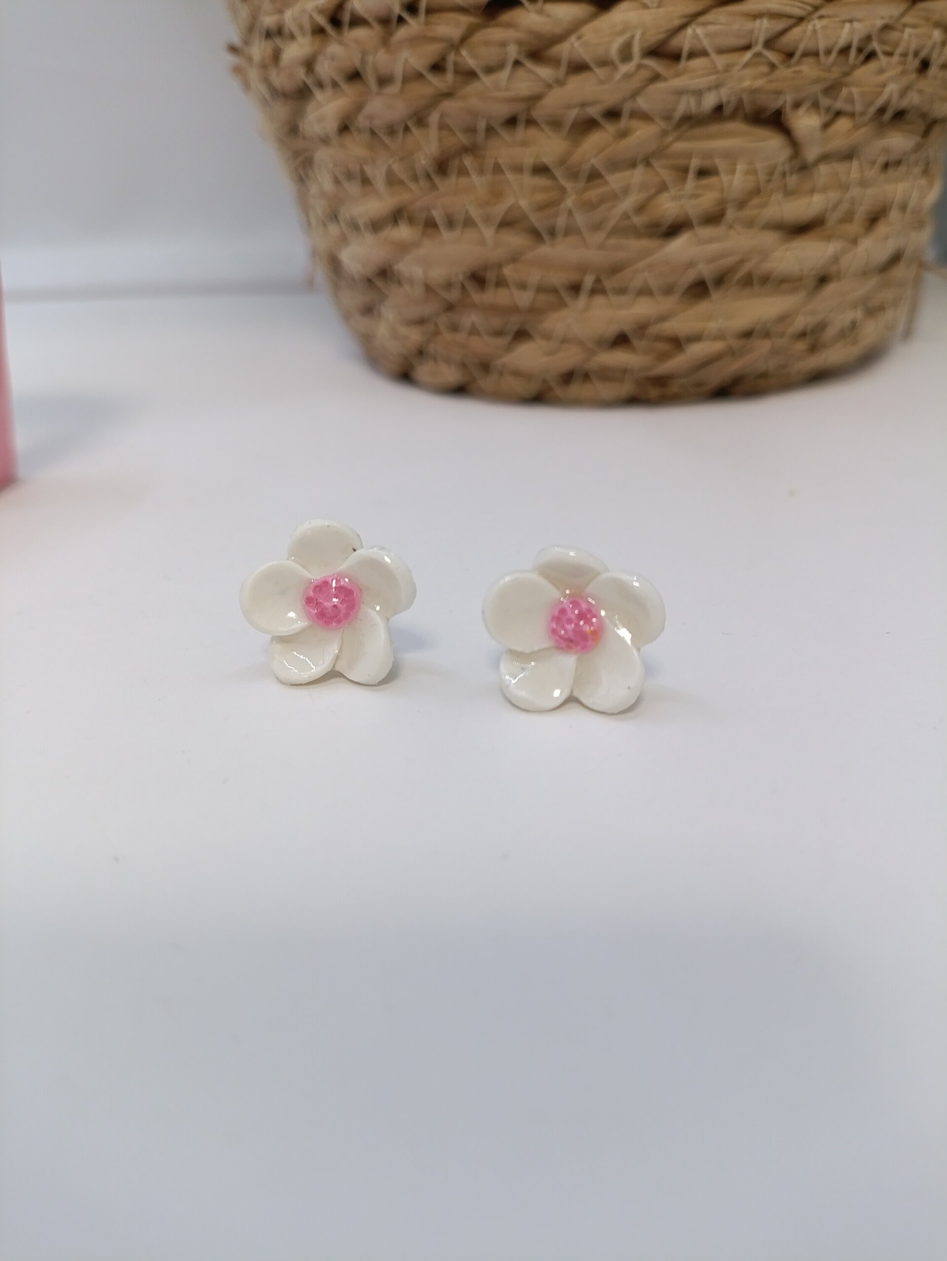 Pendientes pequeños flor natural, varios colores - 9