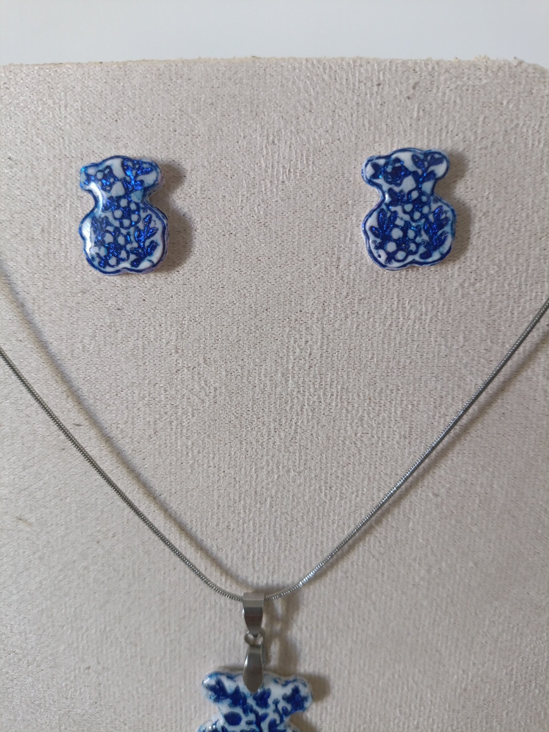 Conjunto pendientes y colgante Oso - 9