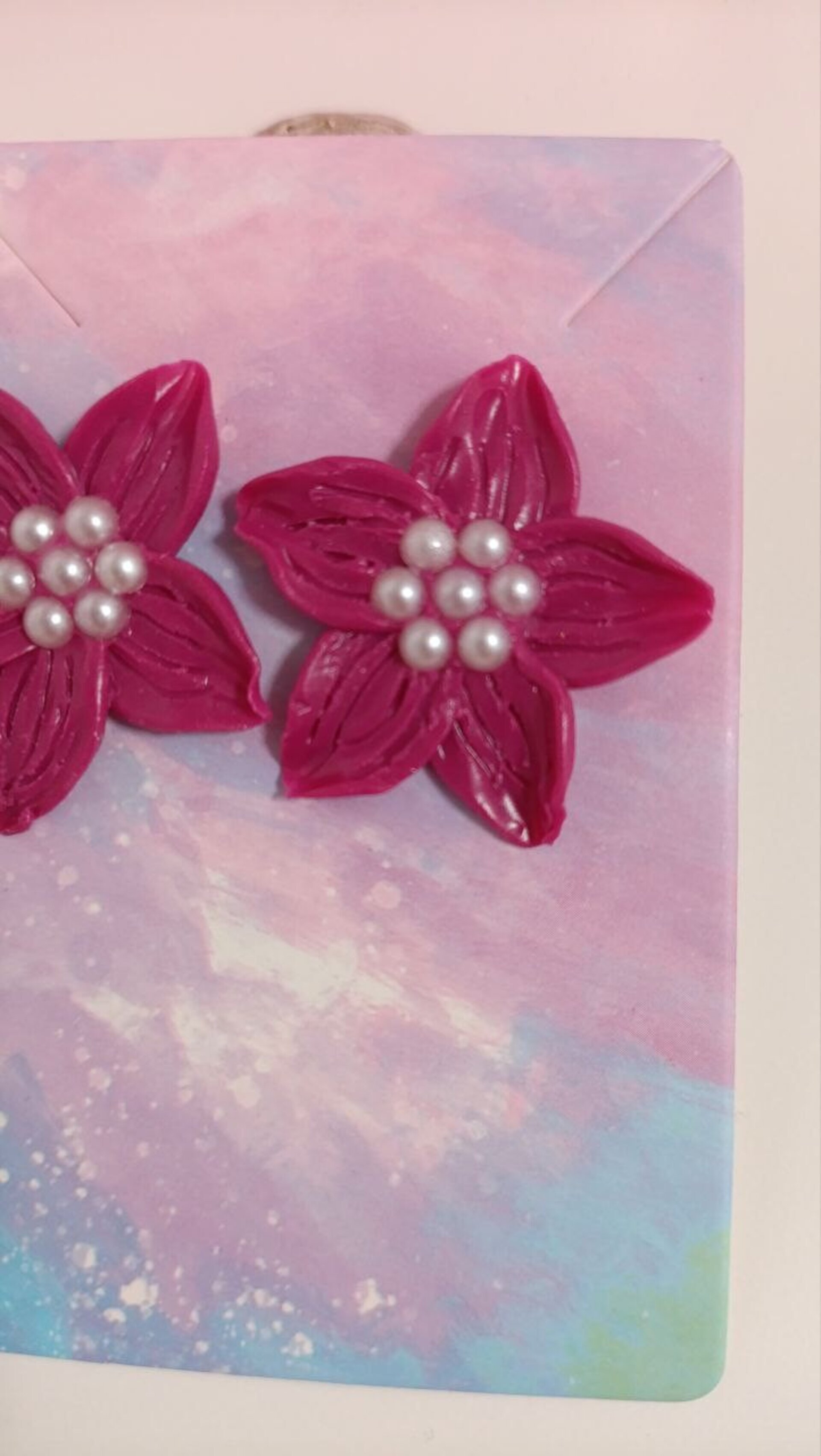 Pendientes de arcilla Flor Sheila - 5