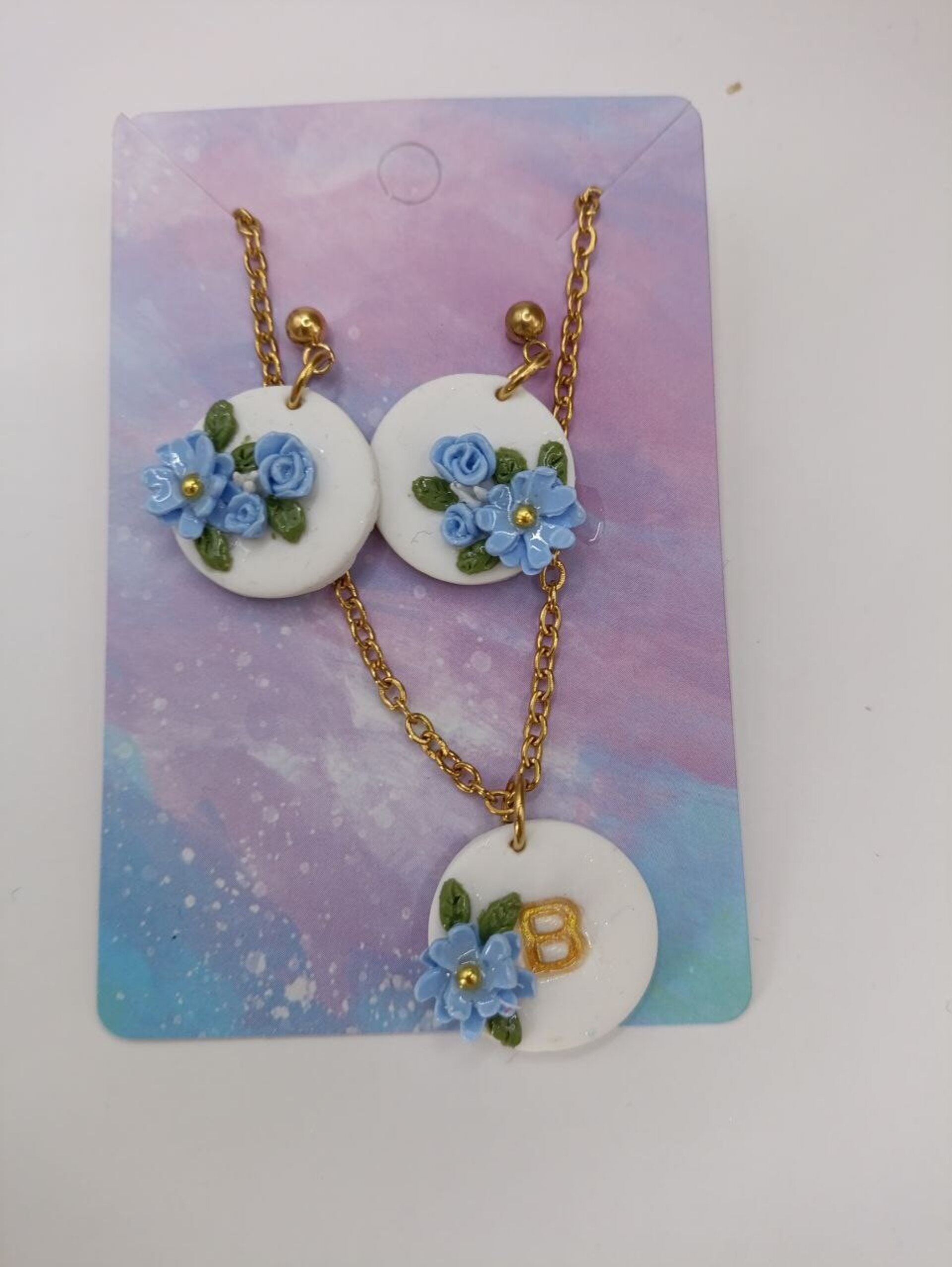 Conjunto de pendientes y colgante personalizado - 7