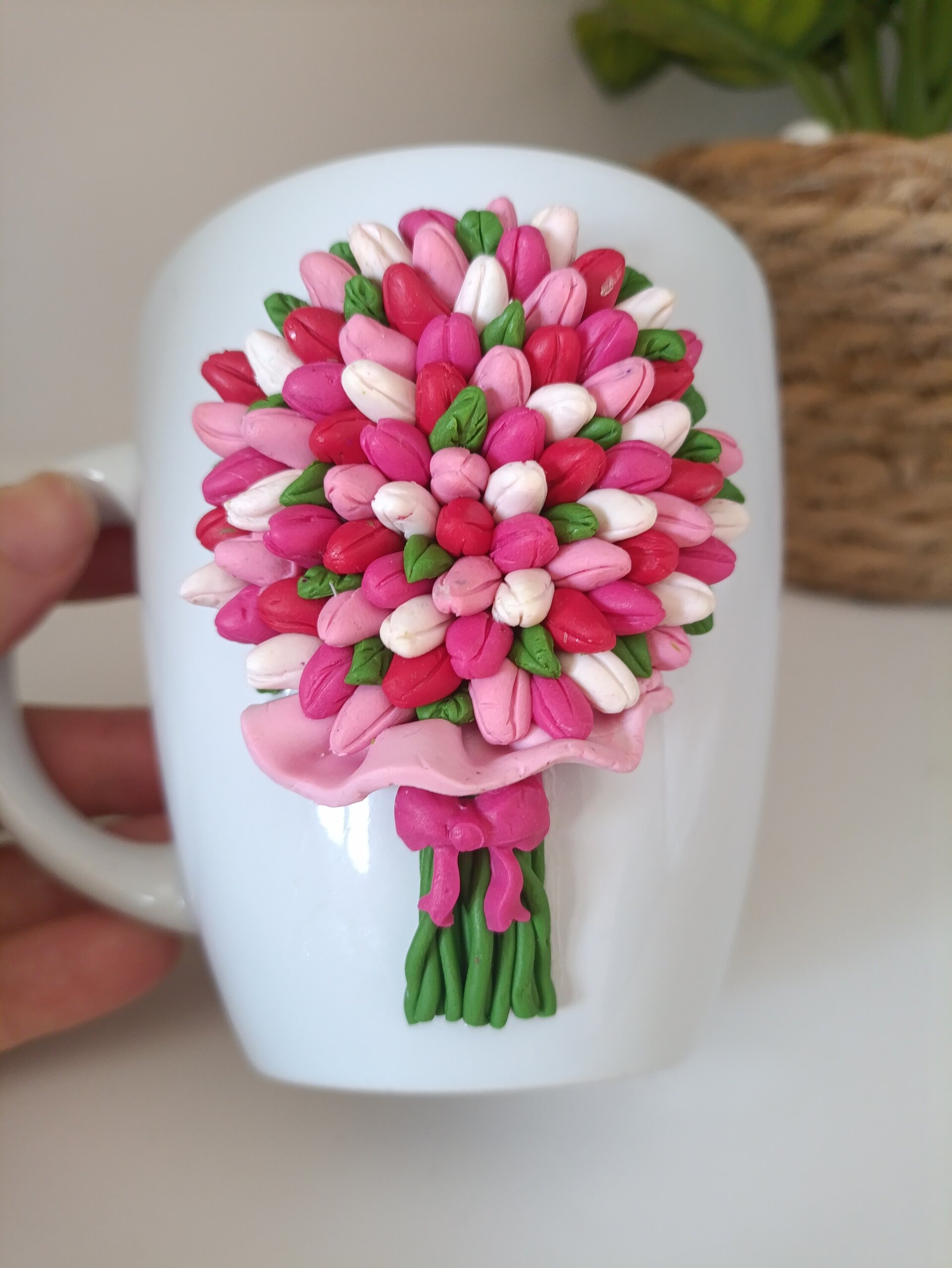 Taza ramo de tulipanes personalizada - 8