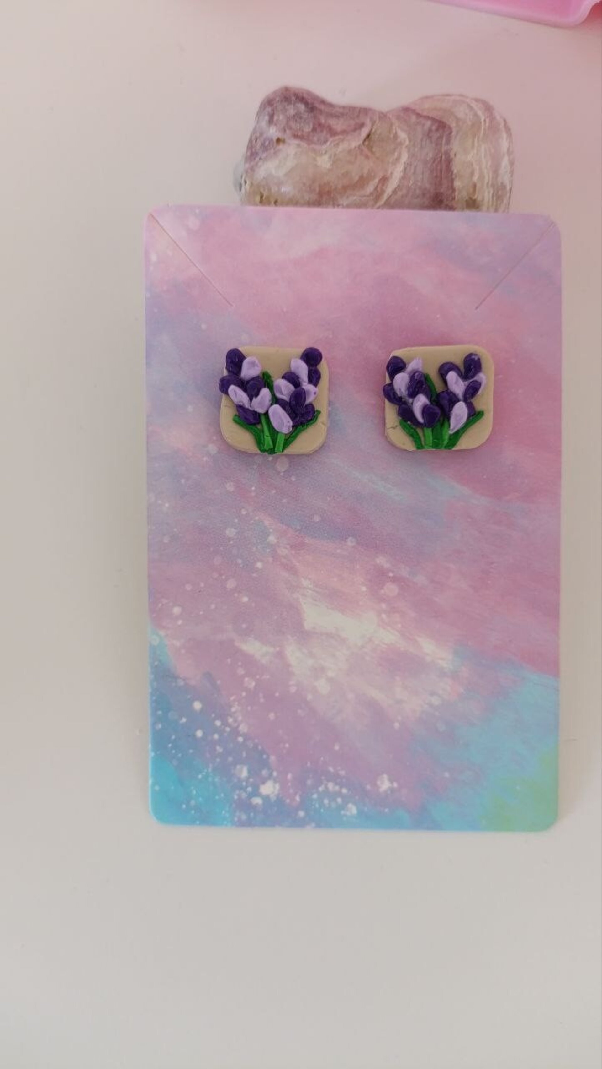 Pendientes pequeños Lavanda - 3