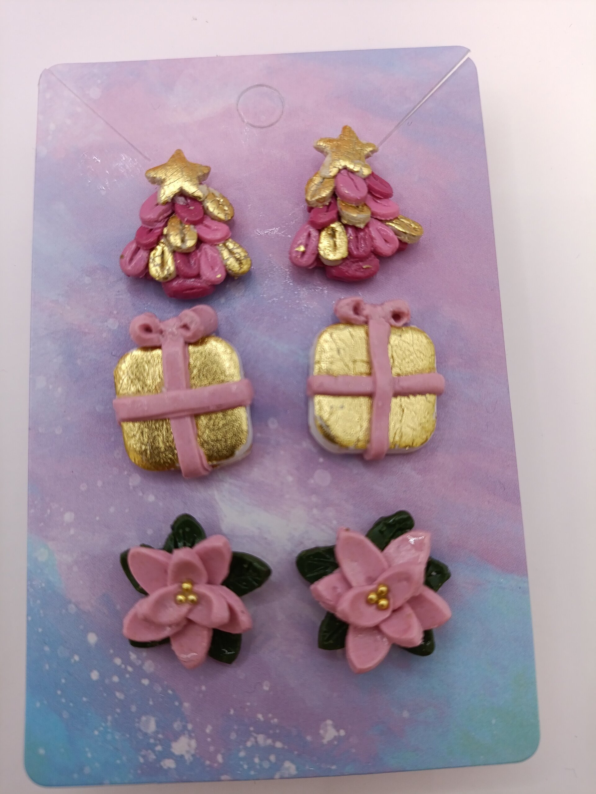 Pack de 3 pares de Pendientes pequeños de navidad - 4
