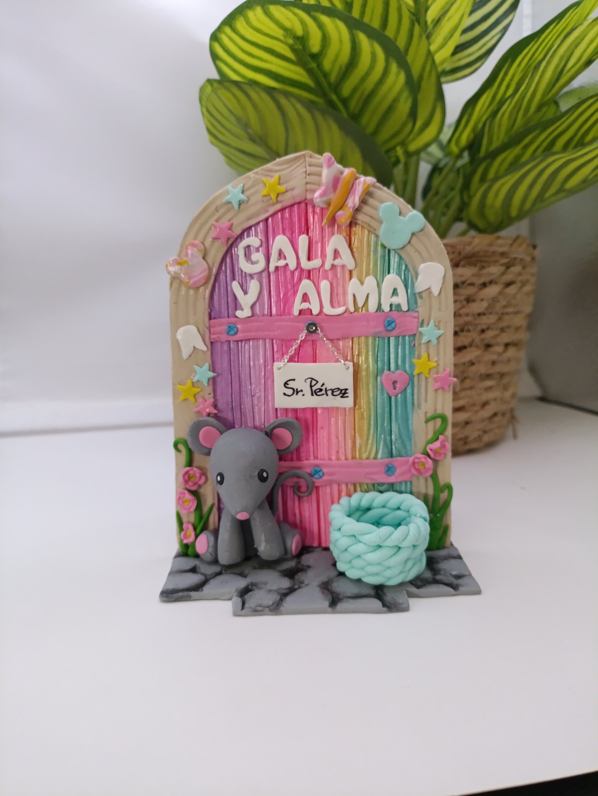 Puerta Magica del Ratón Pérez, personalizada rosa - 5
