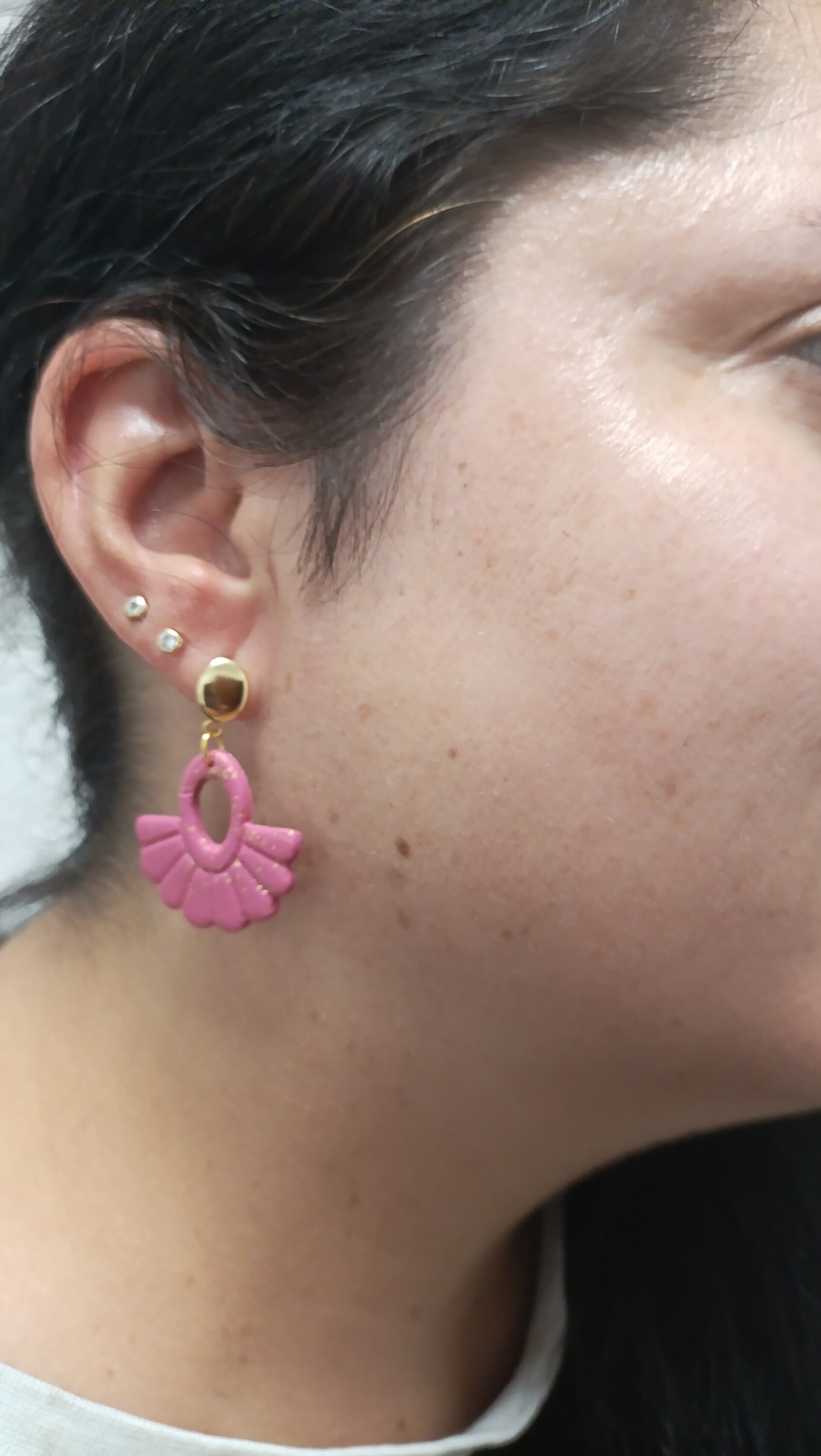 Pendientes Abanico Rosa - 2