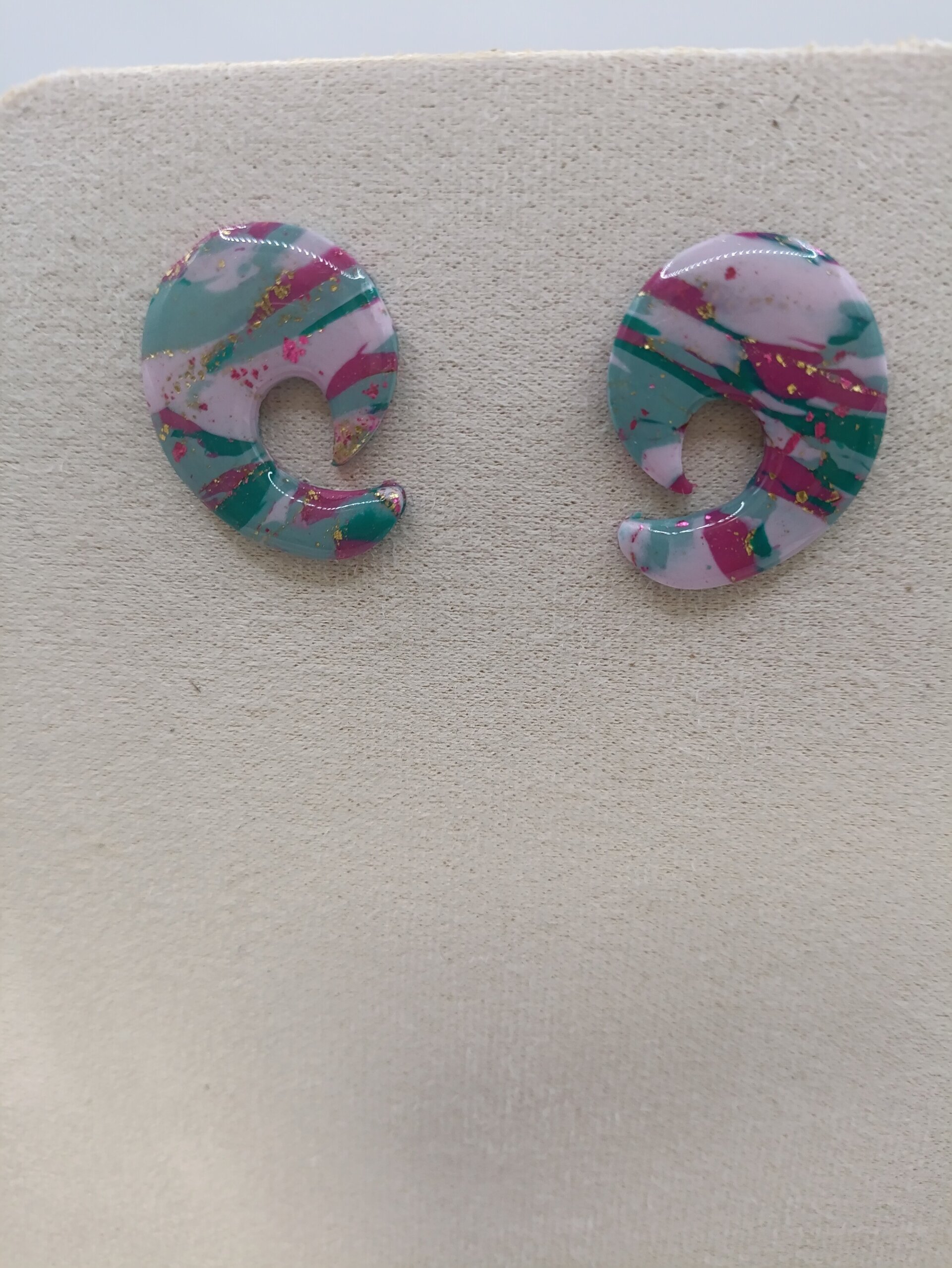 Pendientes espiral jade - 1