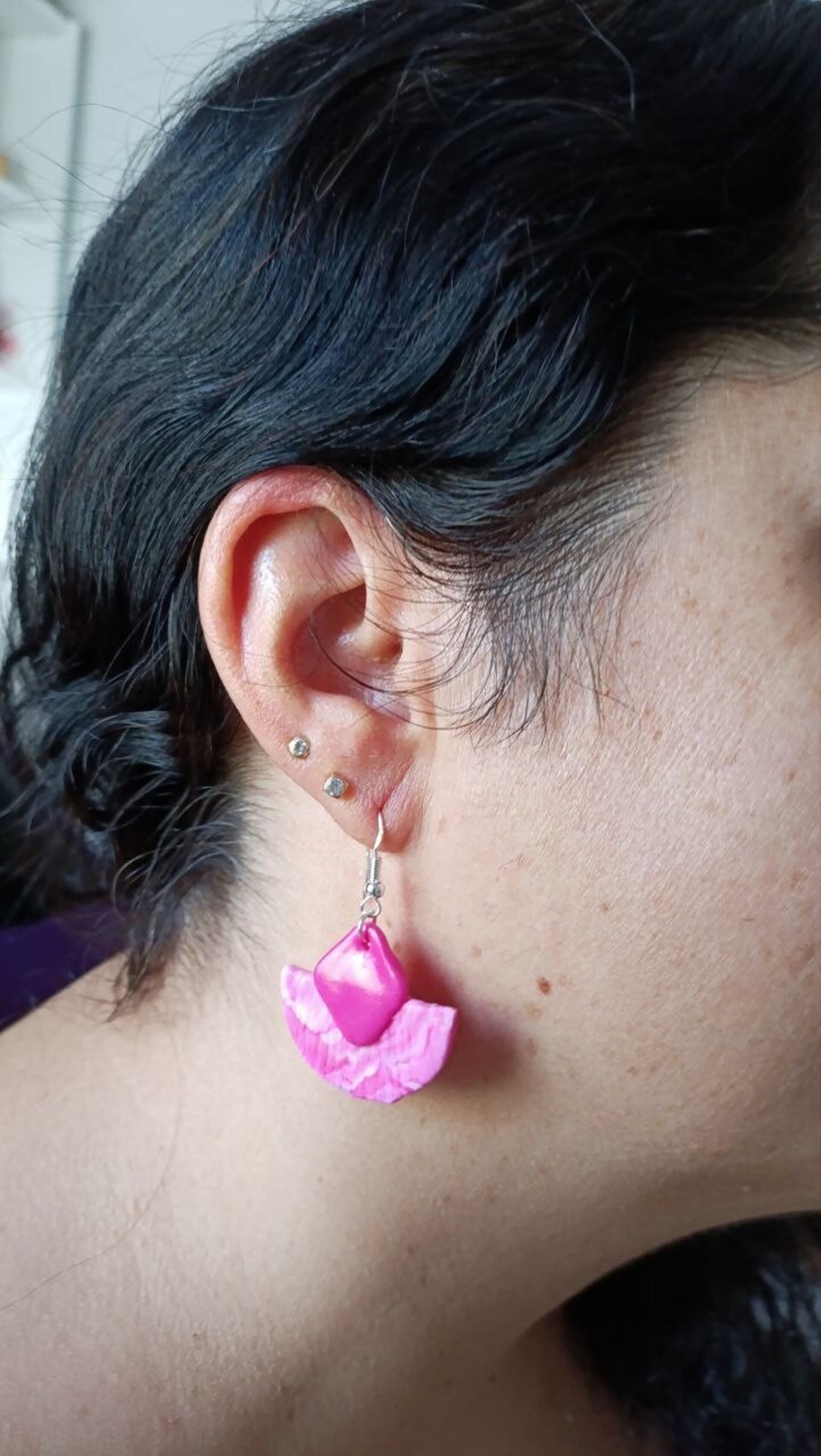 Pendientes de Arcilla Polimerica Rombo Egipcio - 5