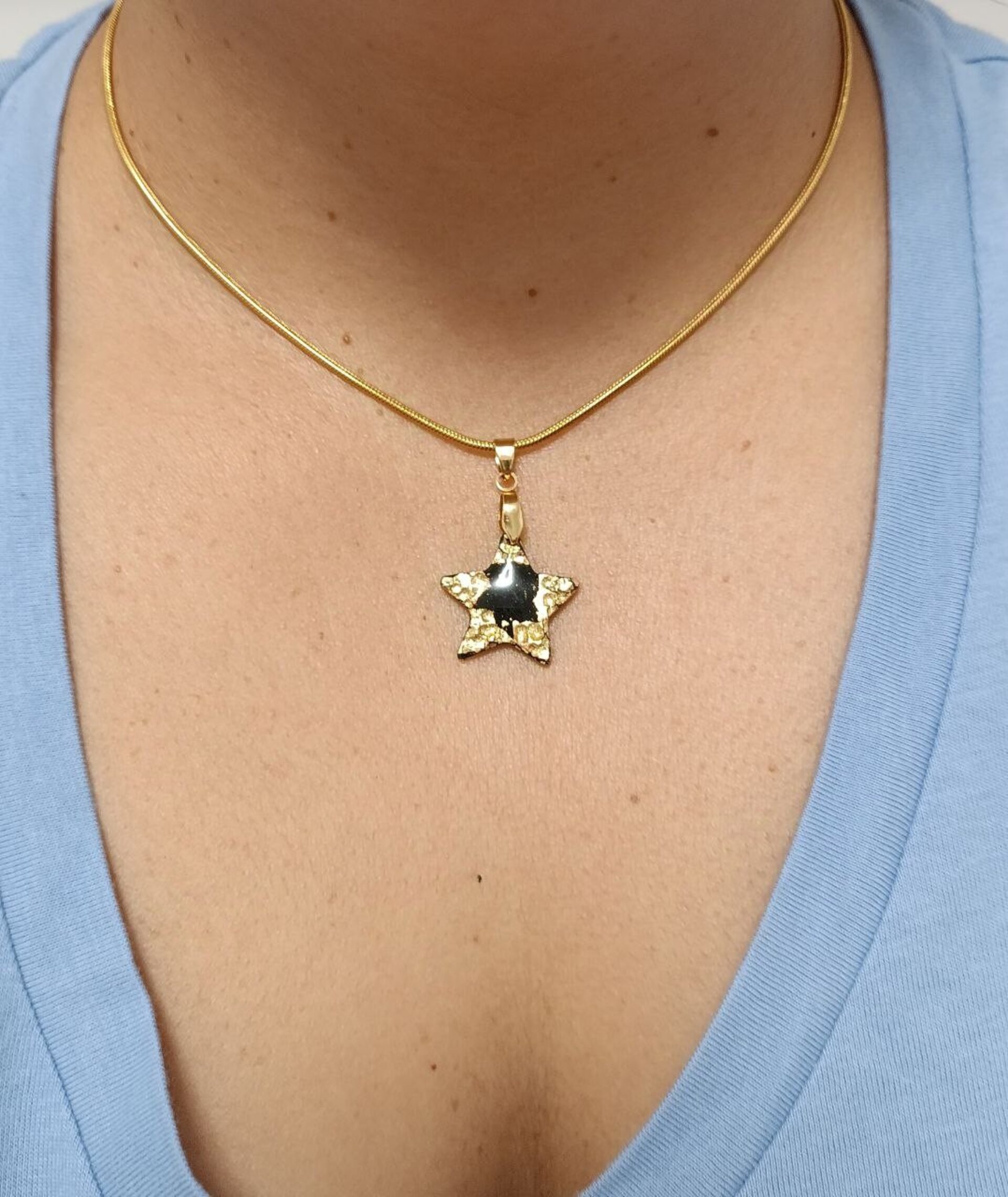 Conjunto Pendientes y colgante arcilla polimerica Estrella negra - 4