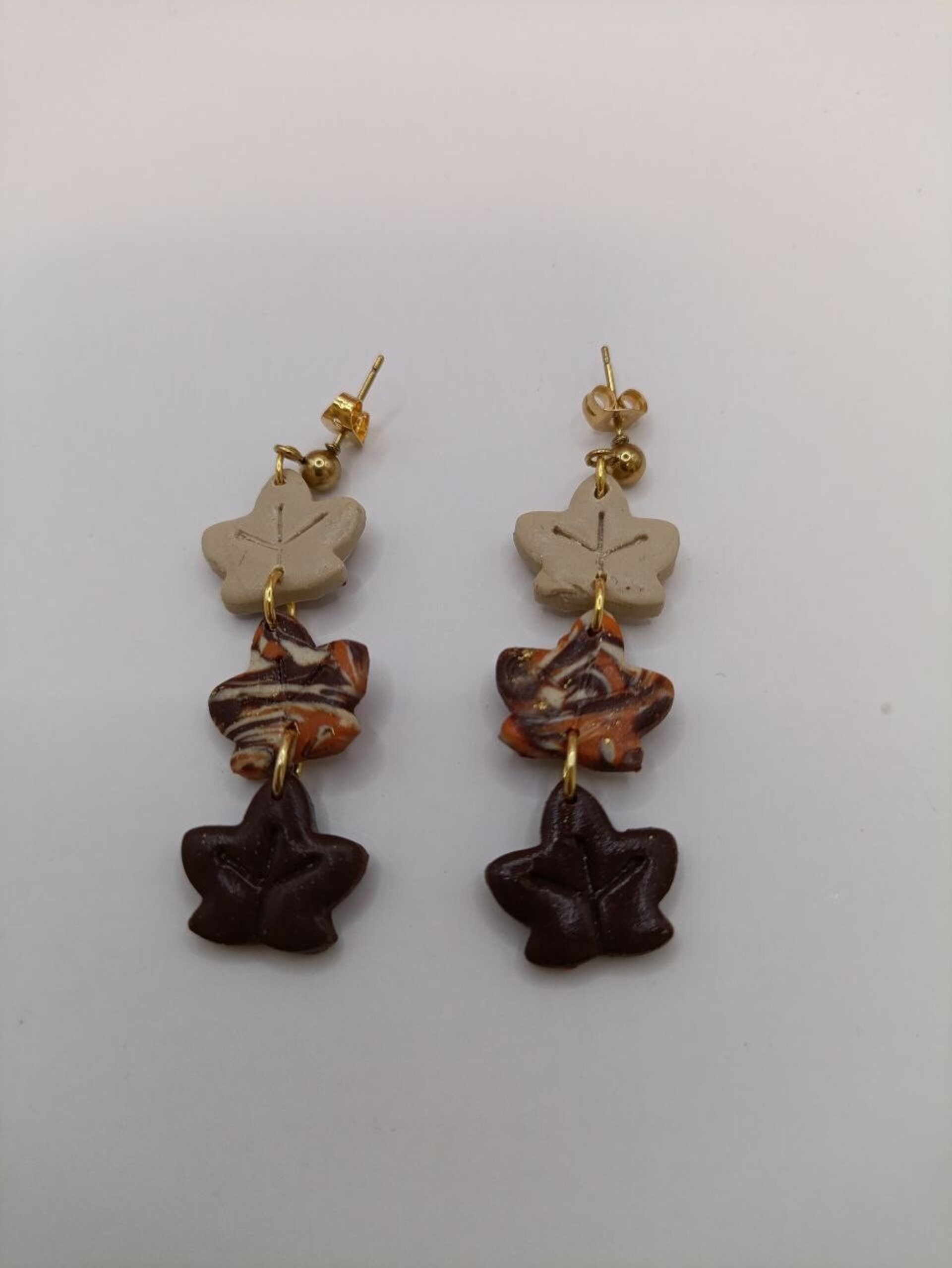 Pendientes triple hoja - 2