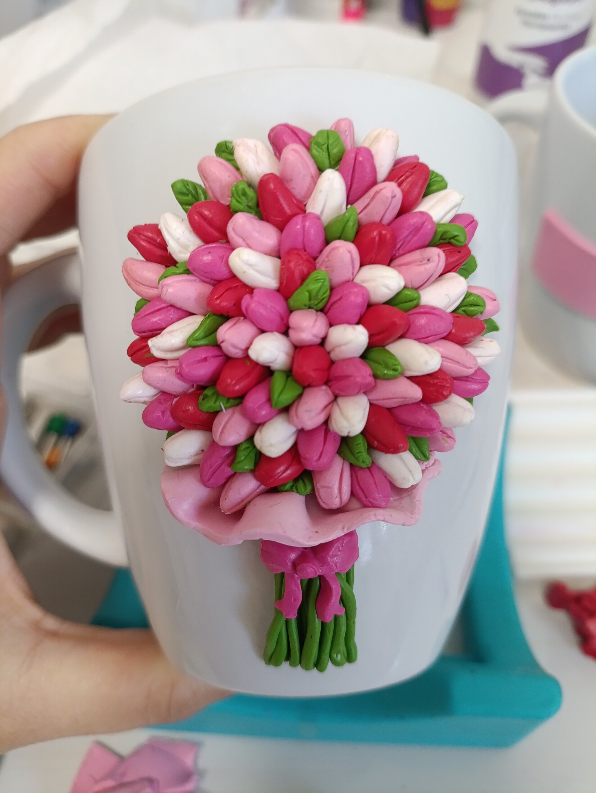 Taza ramo de tulipanes personalizada - 4