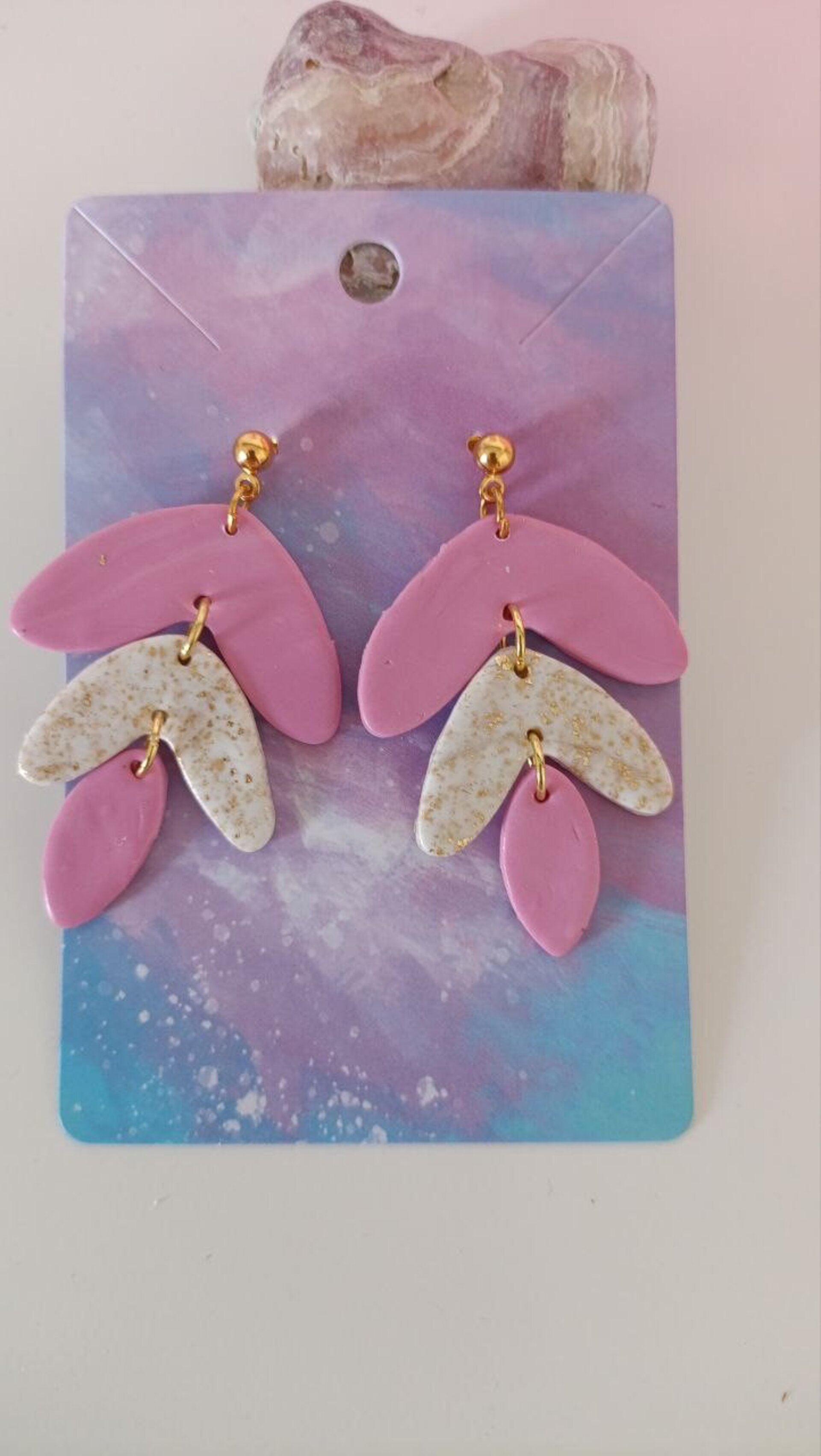 Pendientes Largos Sof Rosa - 4
