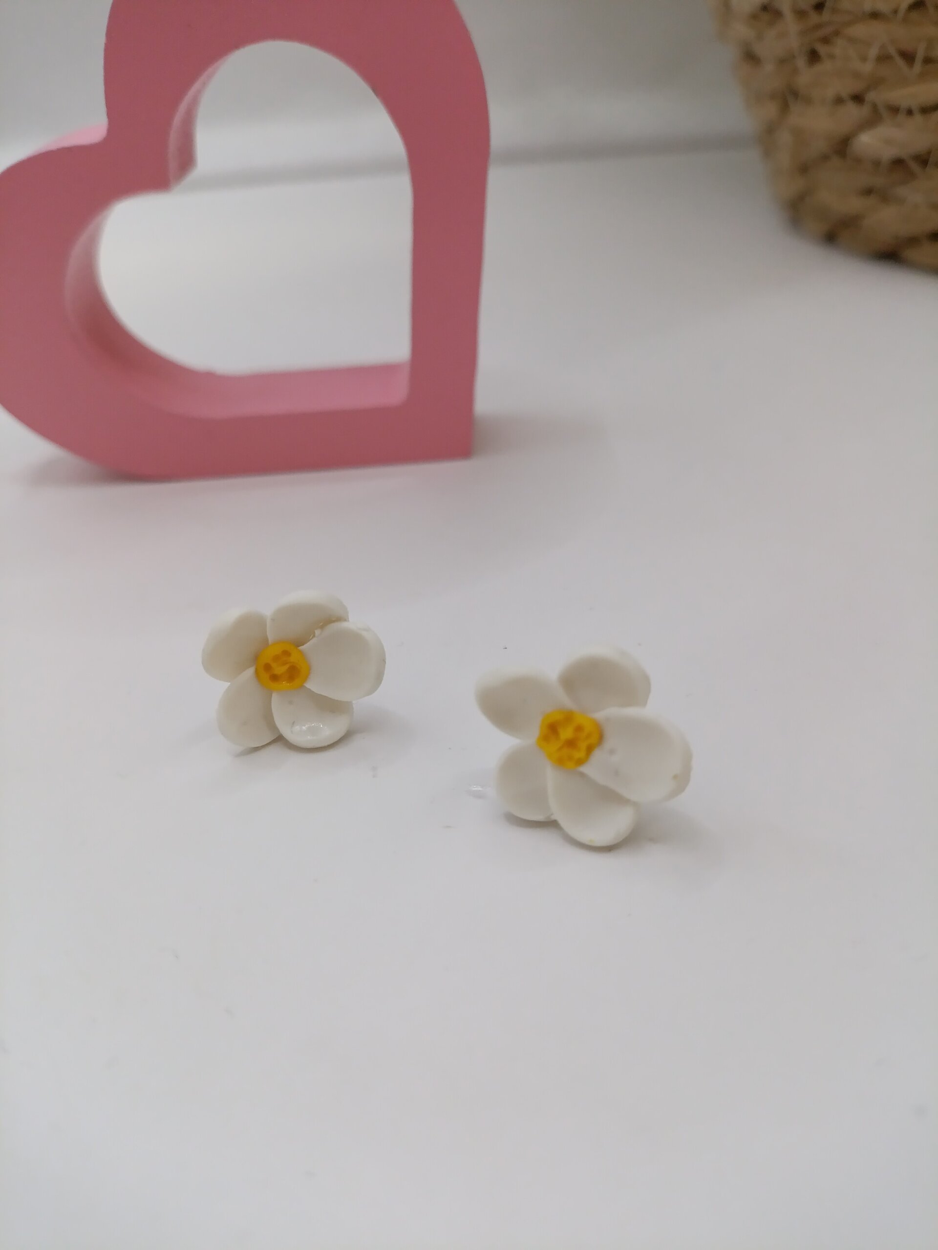 Pendientes pequeños flor natural, varios colores - 6