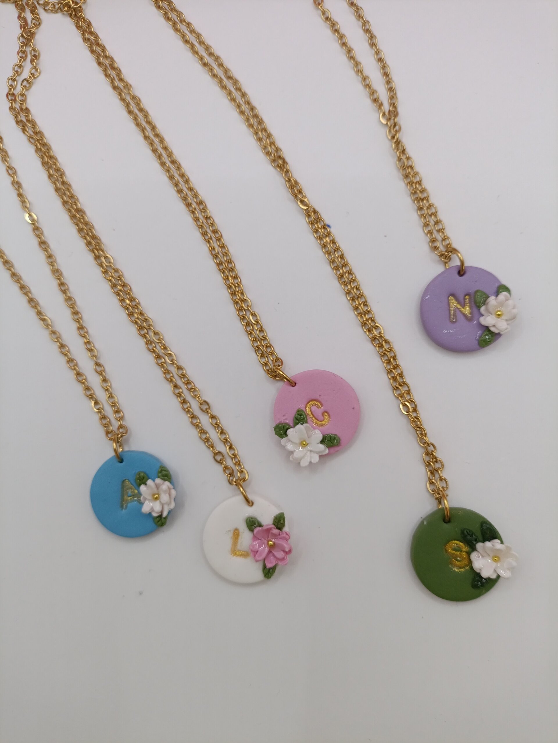 Colgante personalizado con inicial + cadena de cero inoxidable - 2
