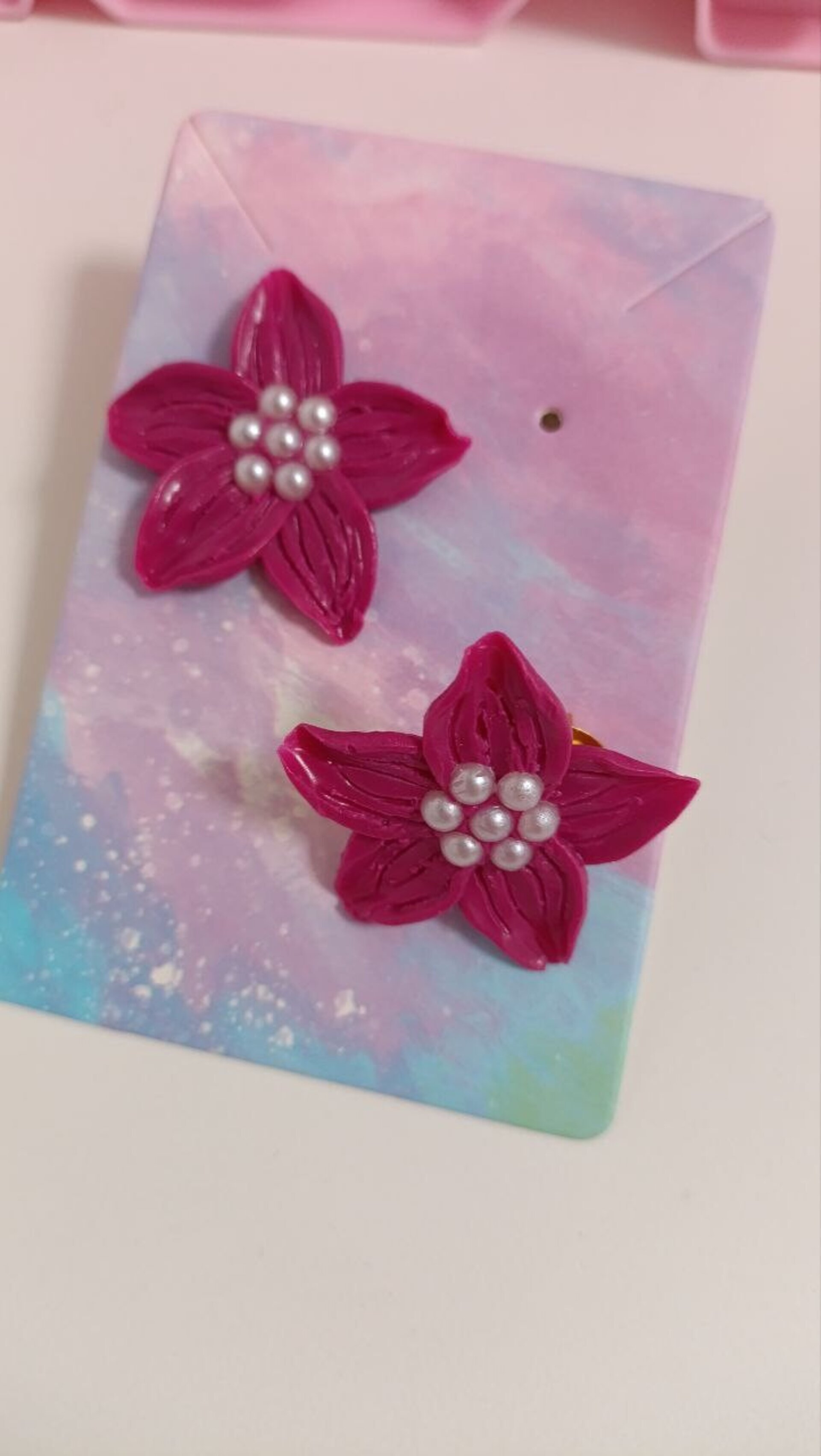 Pendientes de arcilla Flor Sheila - 2