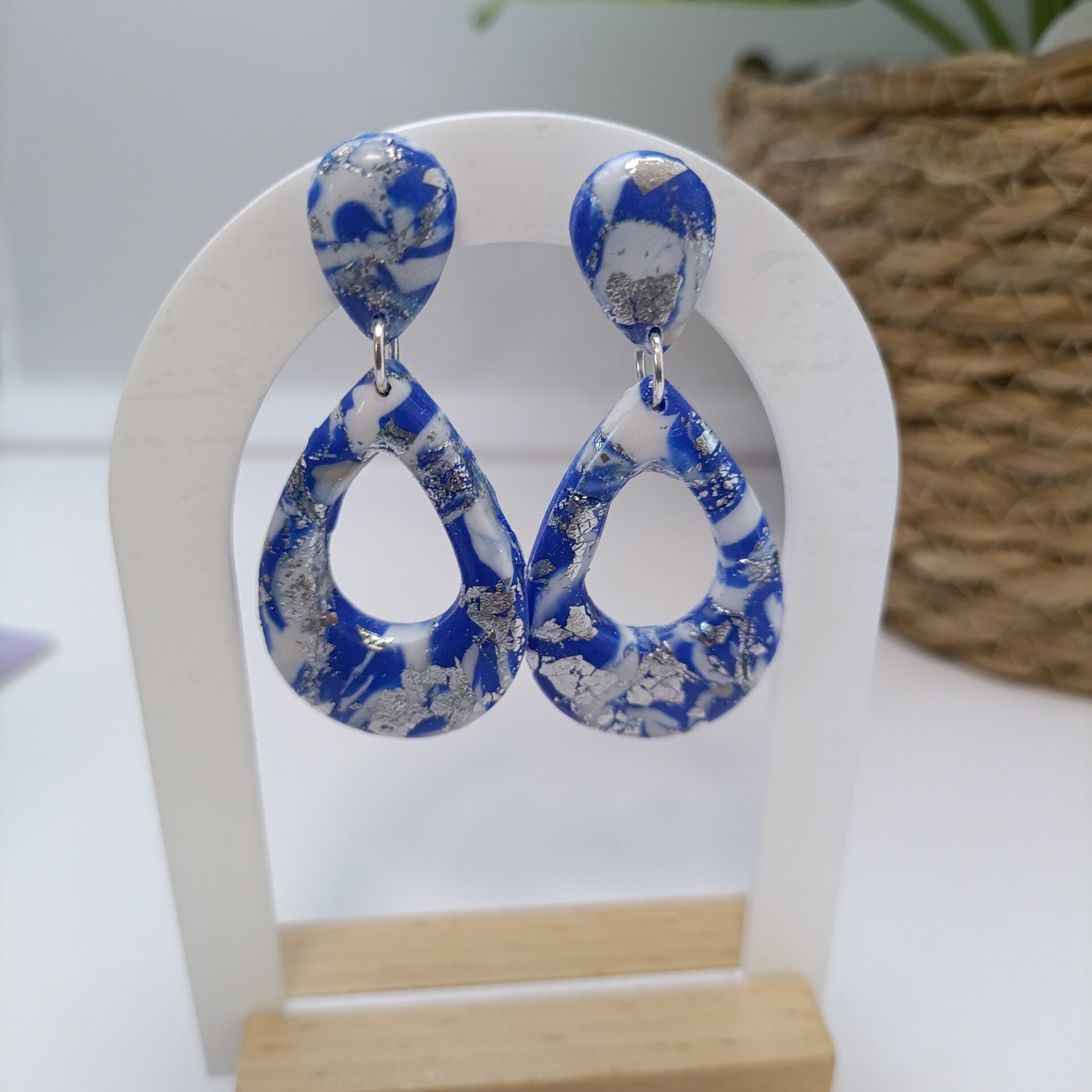 Pendientes gota azul - 3