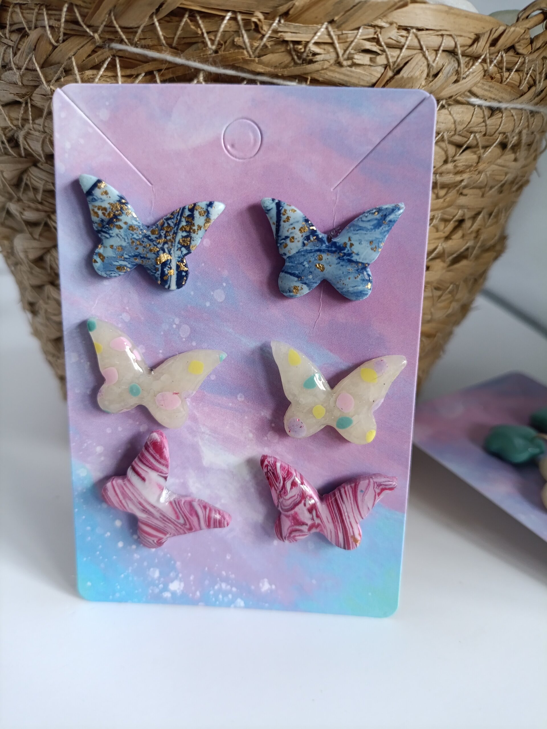 Pack de 3 pares de pendientes mariposa - 2