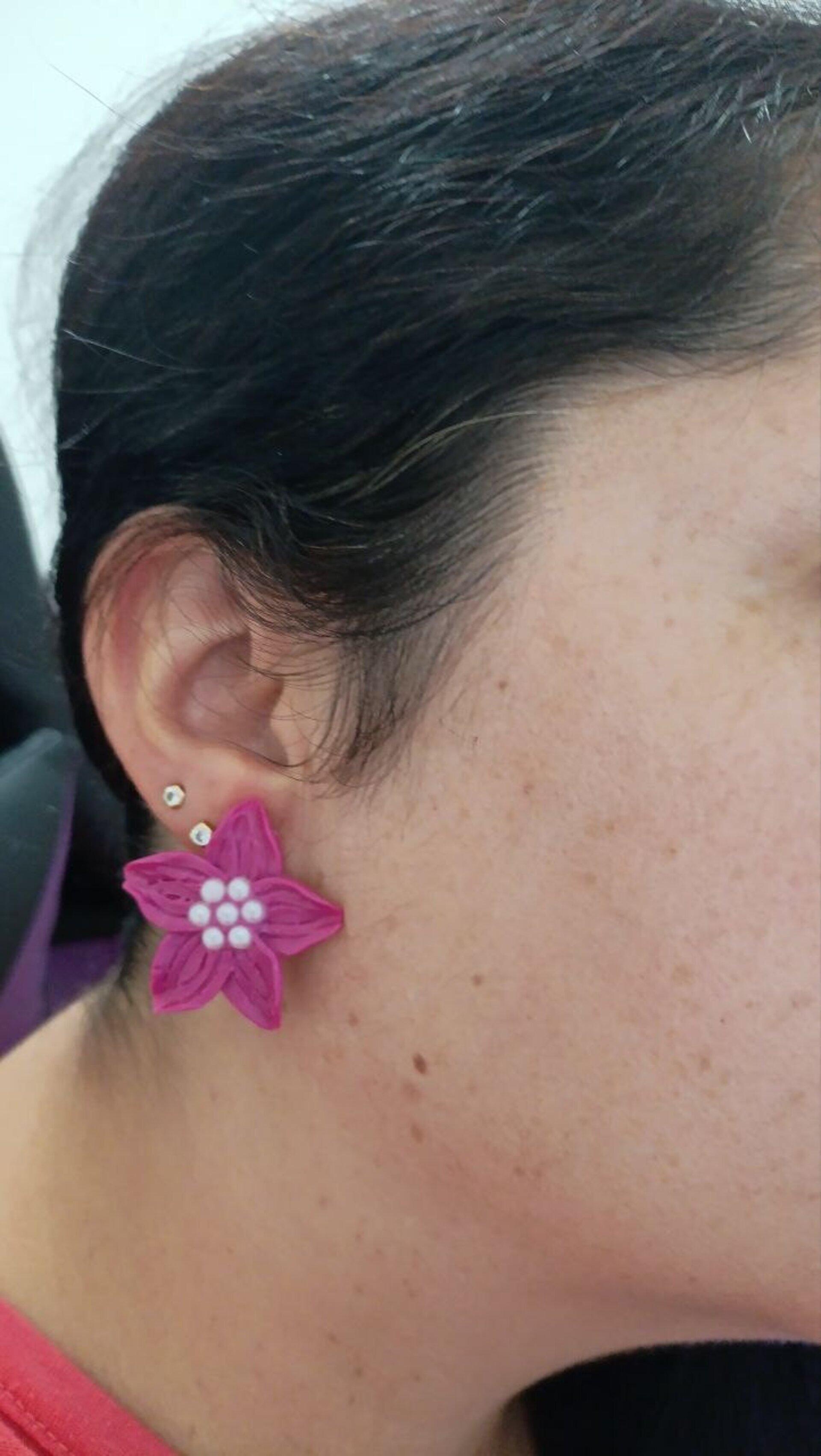 Pendientes de arcilla Flor Sheila - 6