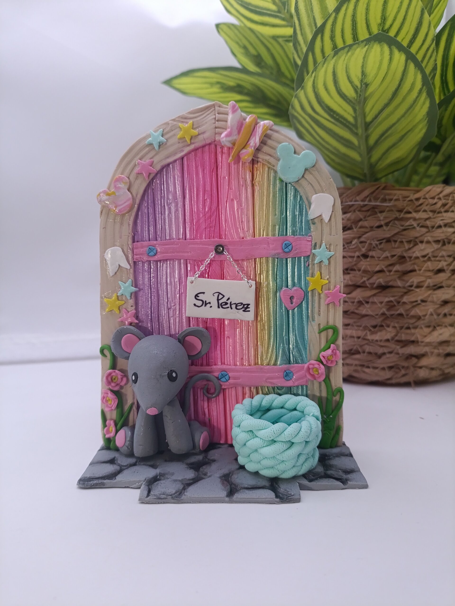 Puerta Magica del Ratón Pérez, personalizada rosa - 4