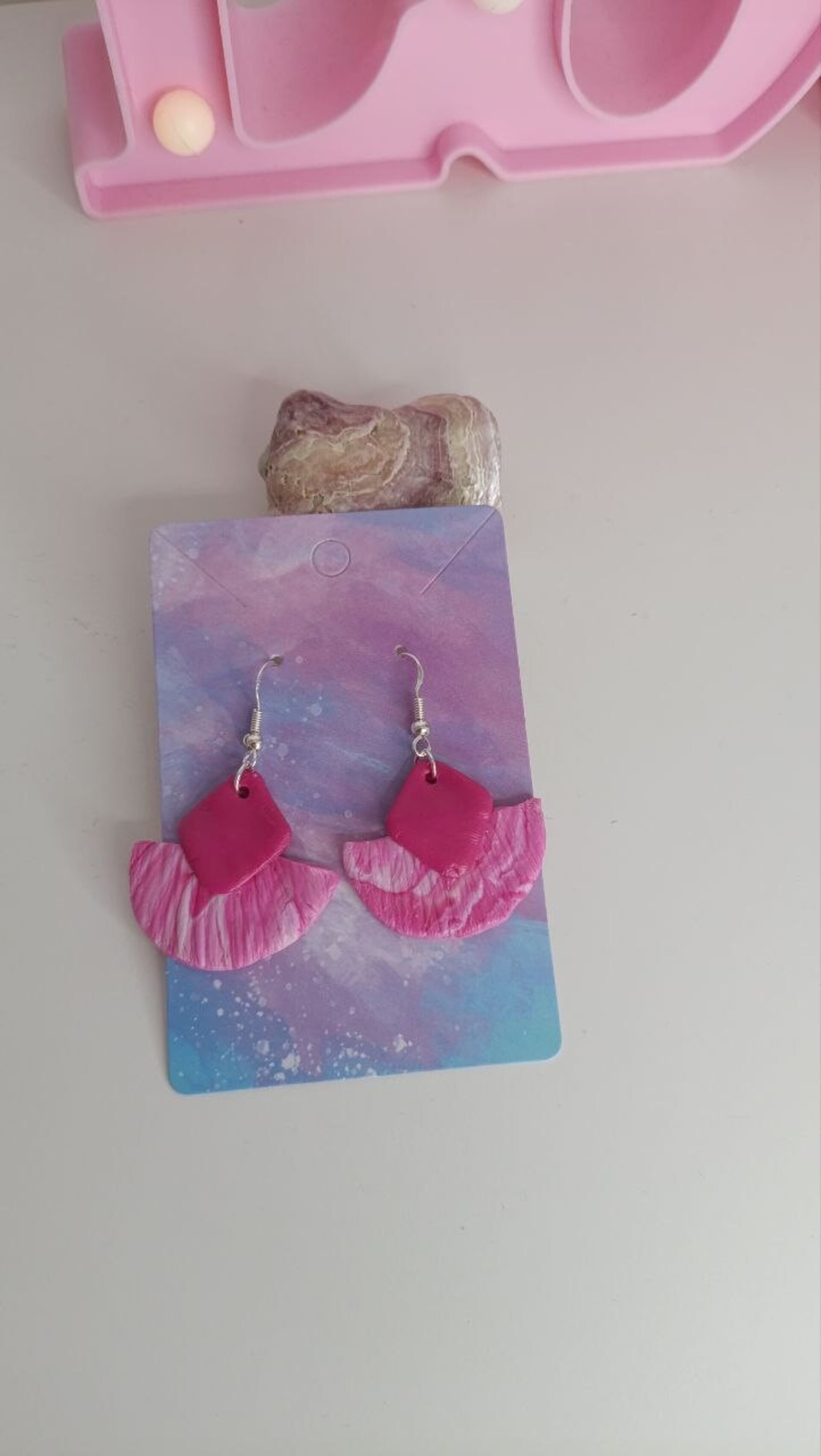 Pendientes de Arcilla Polimerica Rombo Egipcio - 4