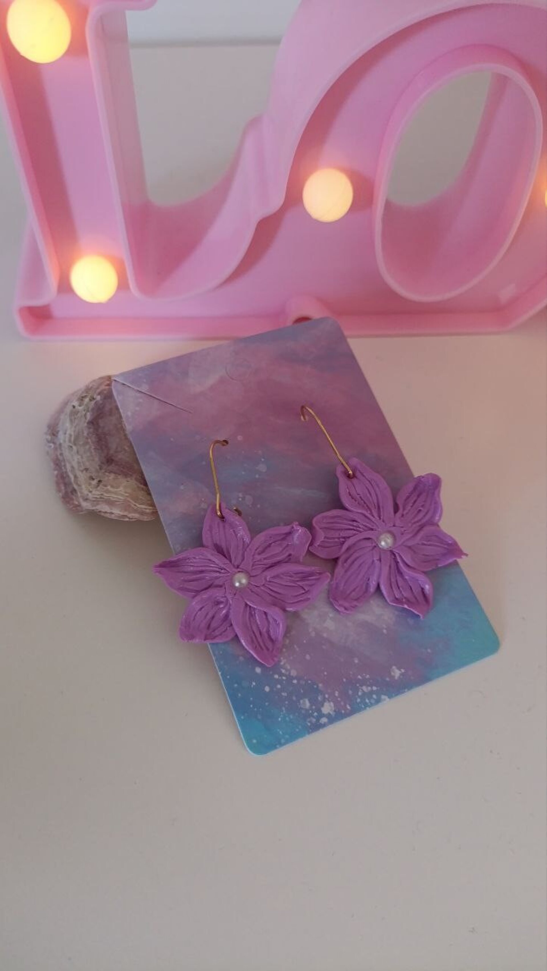 Pendientes Flor Real con Perlita - 2