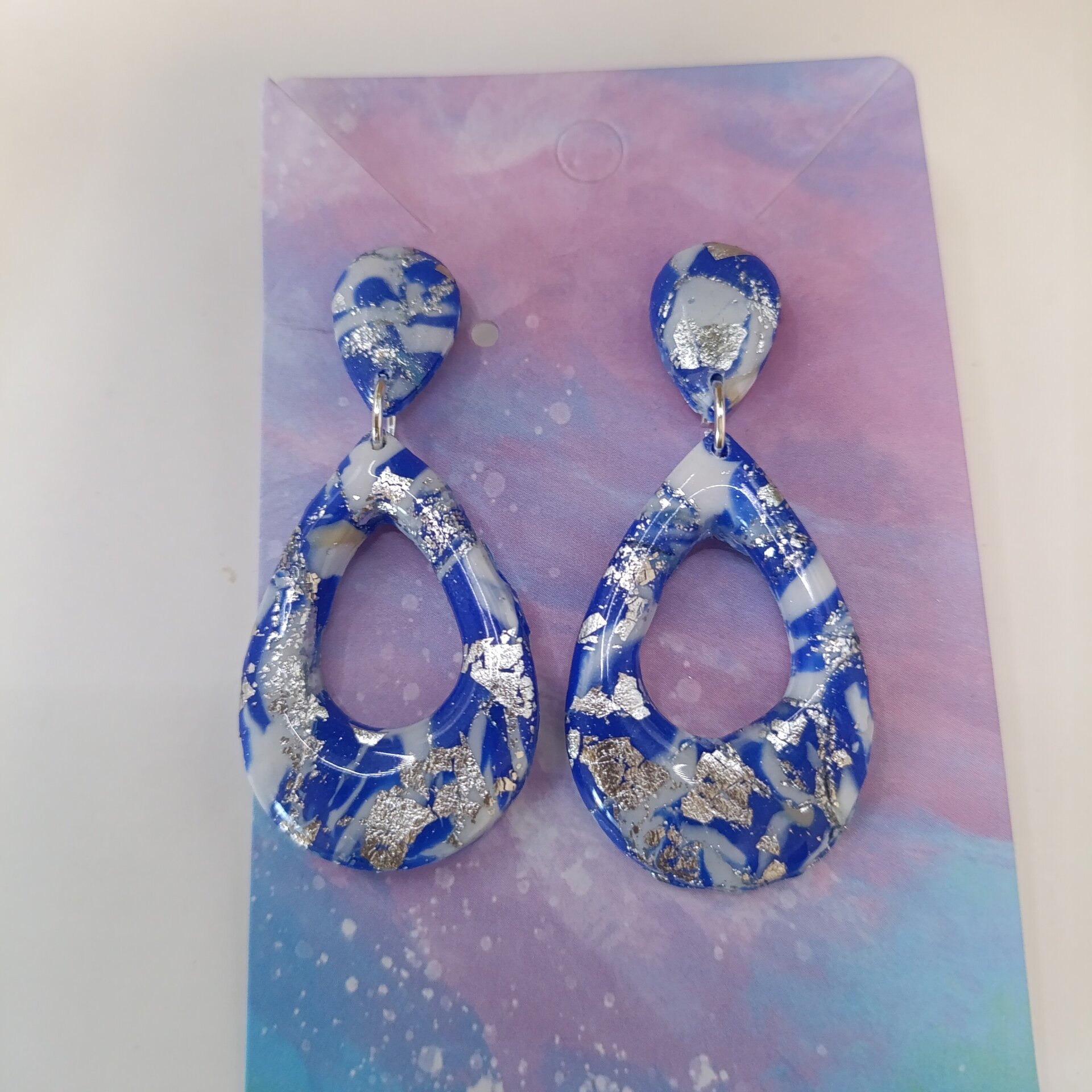 Pendientes gota azul - 2