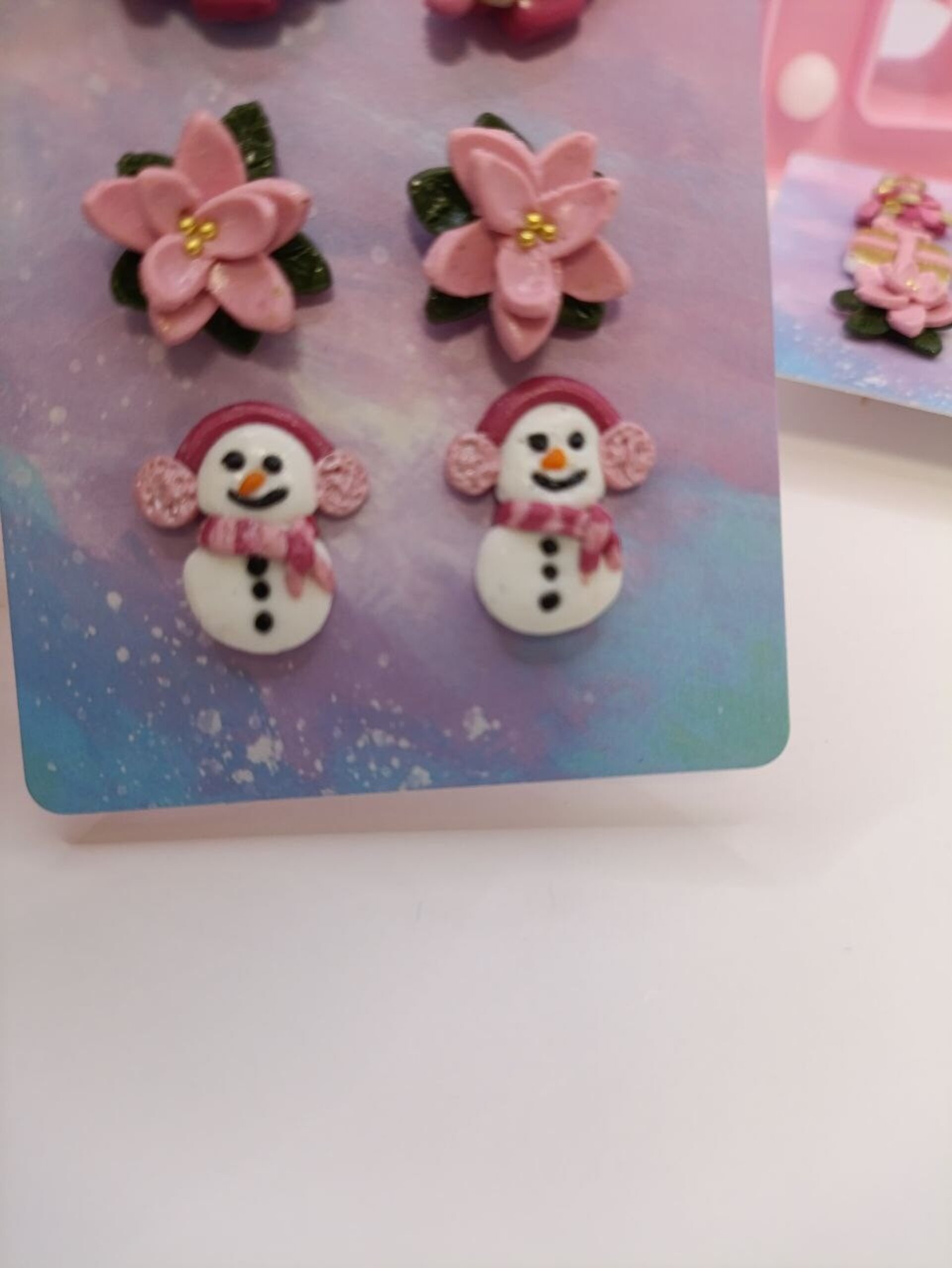 Pendientes pequeños edicion Navidad, pares sueltos - varios modelos - 12