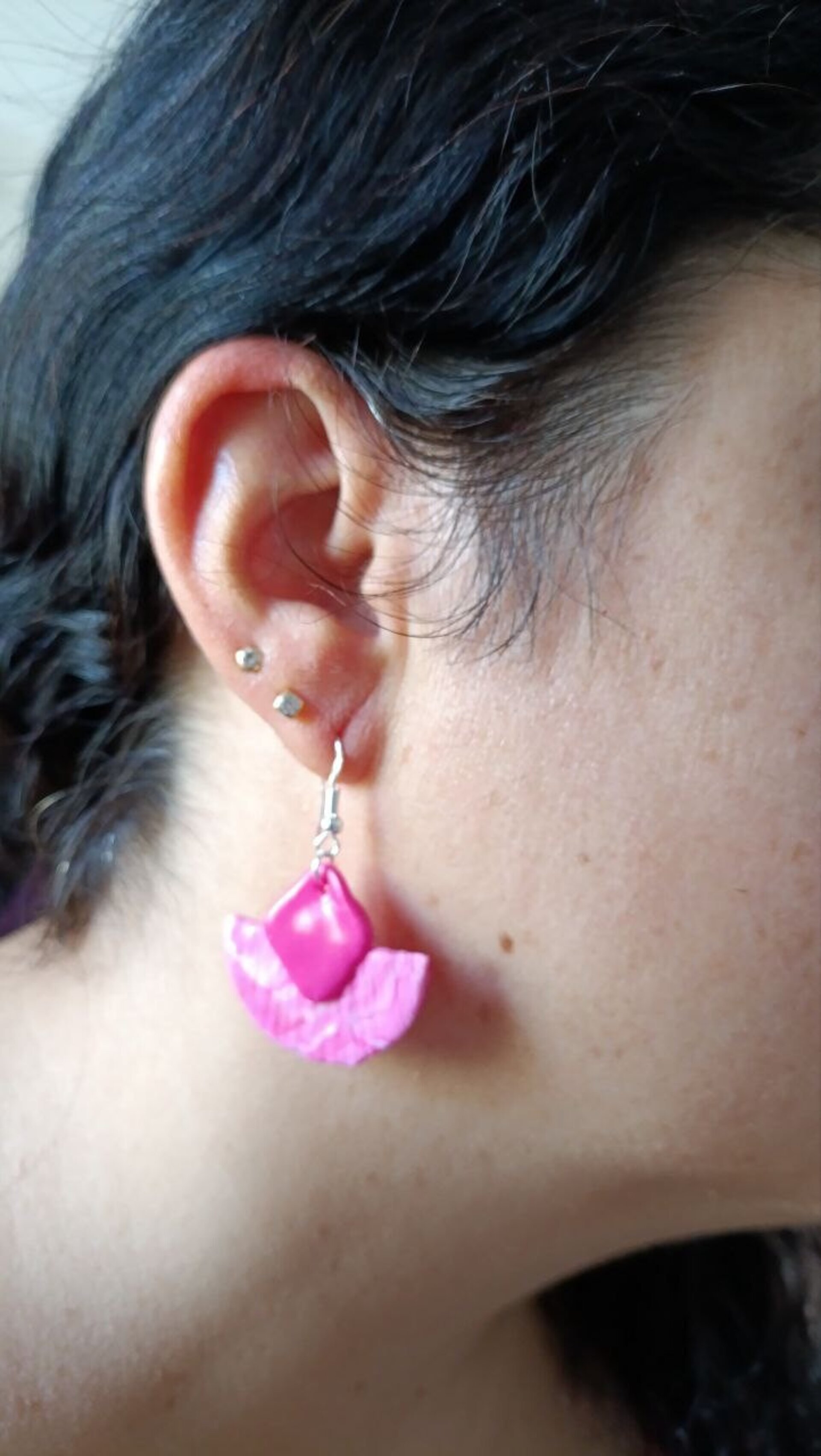 Pendientes de Arcilla Polimerica Rombo Egipcio - 3