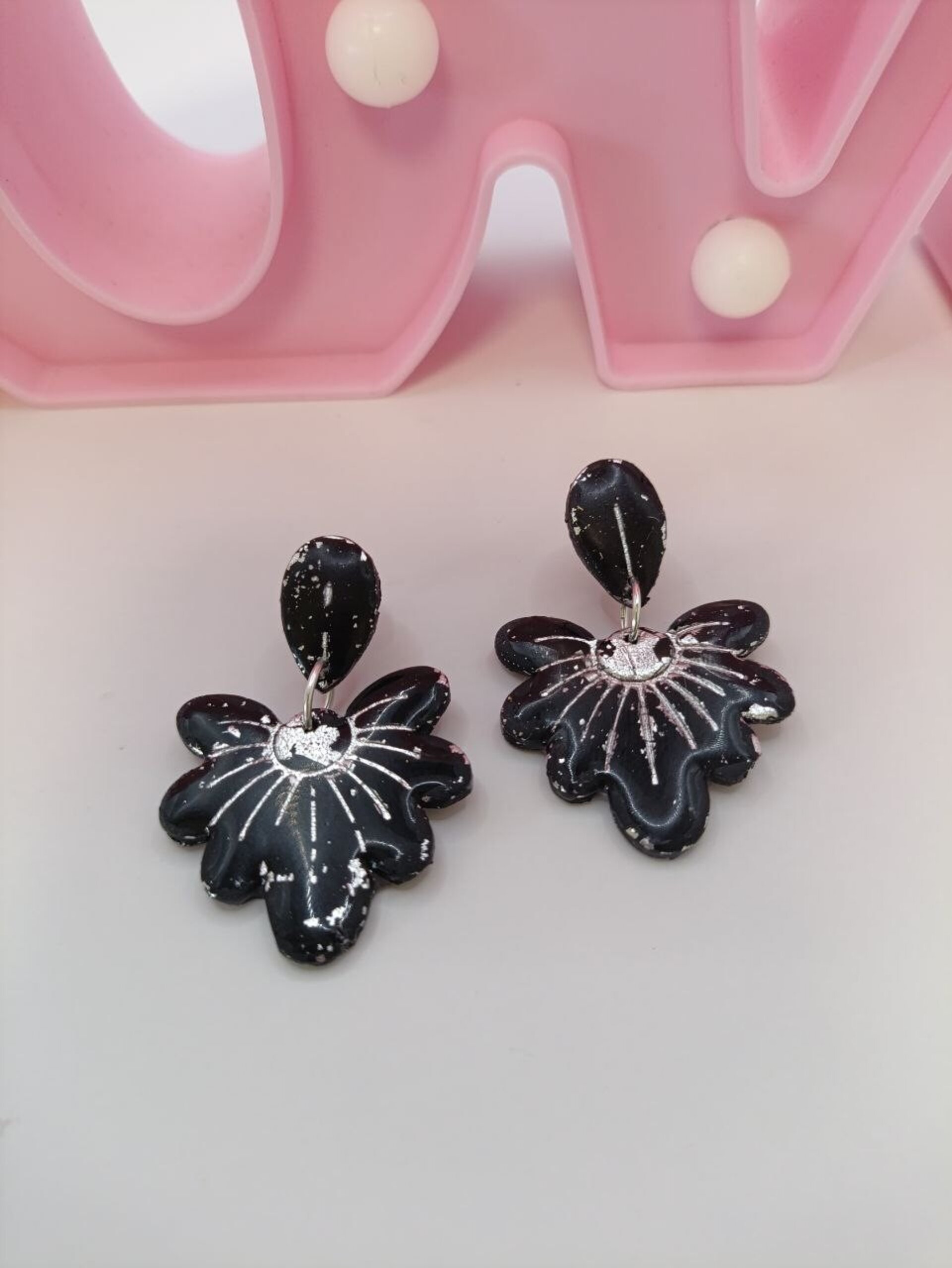 Pendientes de acero y arcilla Margarita Glam - 12