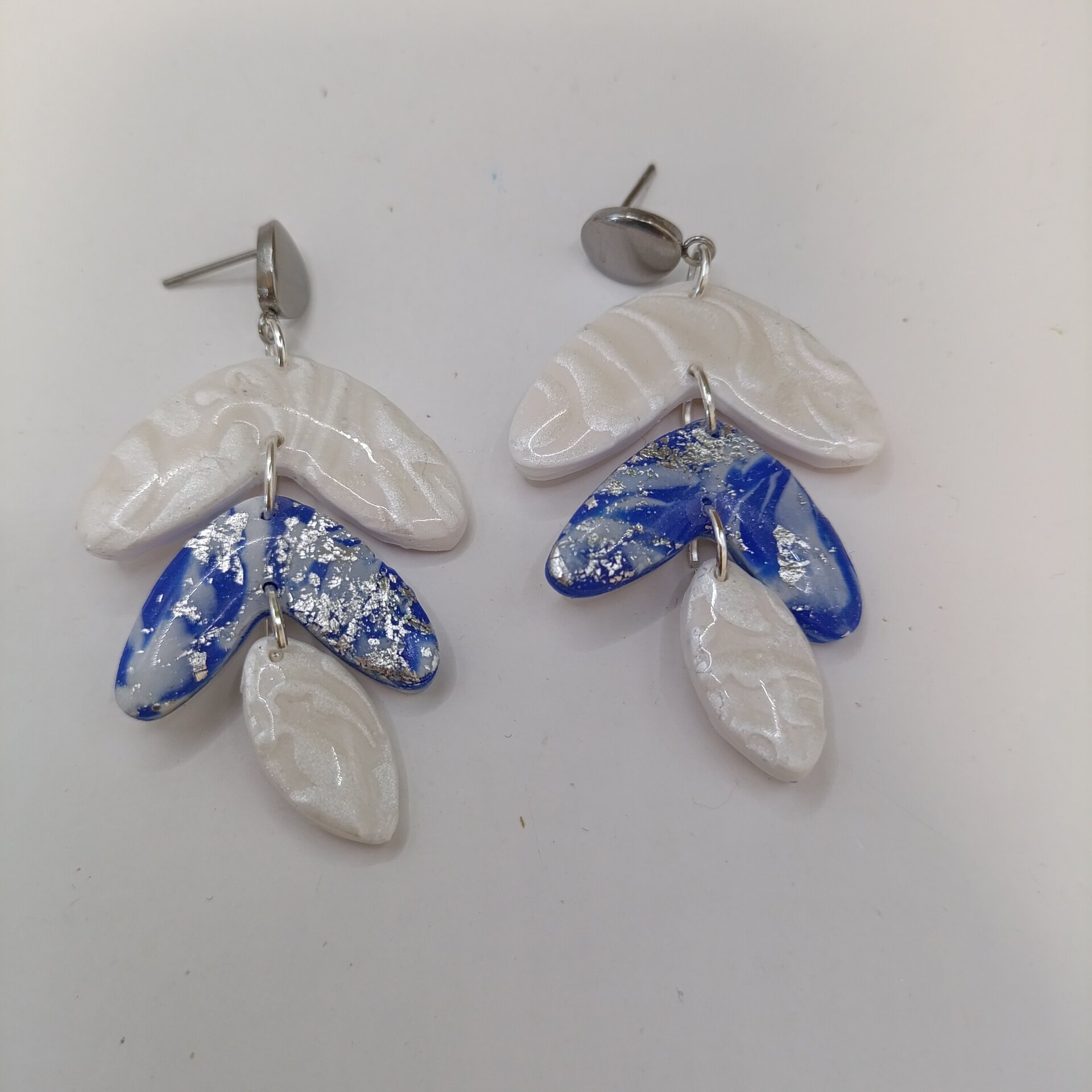 Pendientes largos sof azul - 5