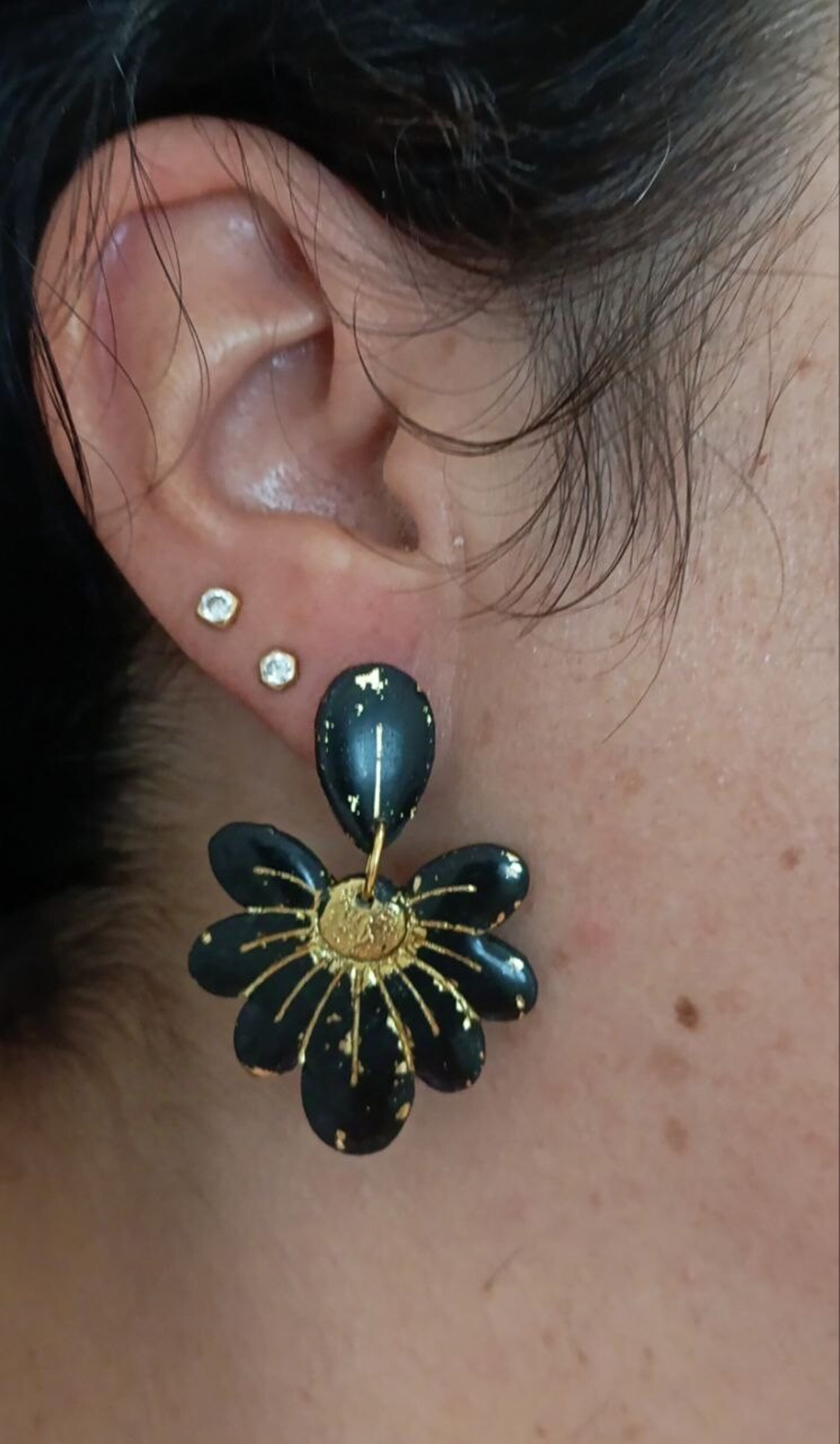 Pendientes de acero y arcilla Margarita Glam - 8