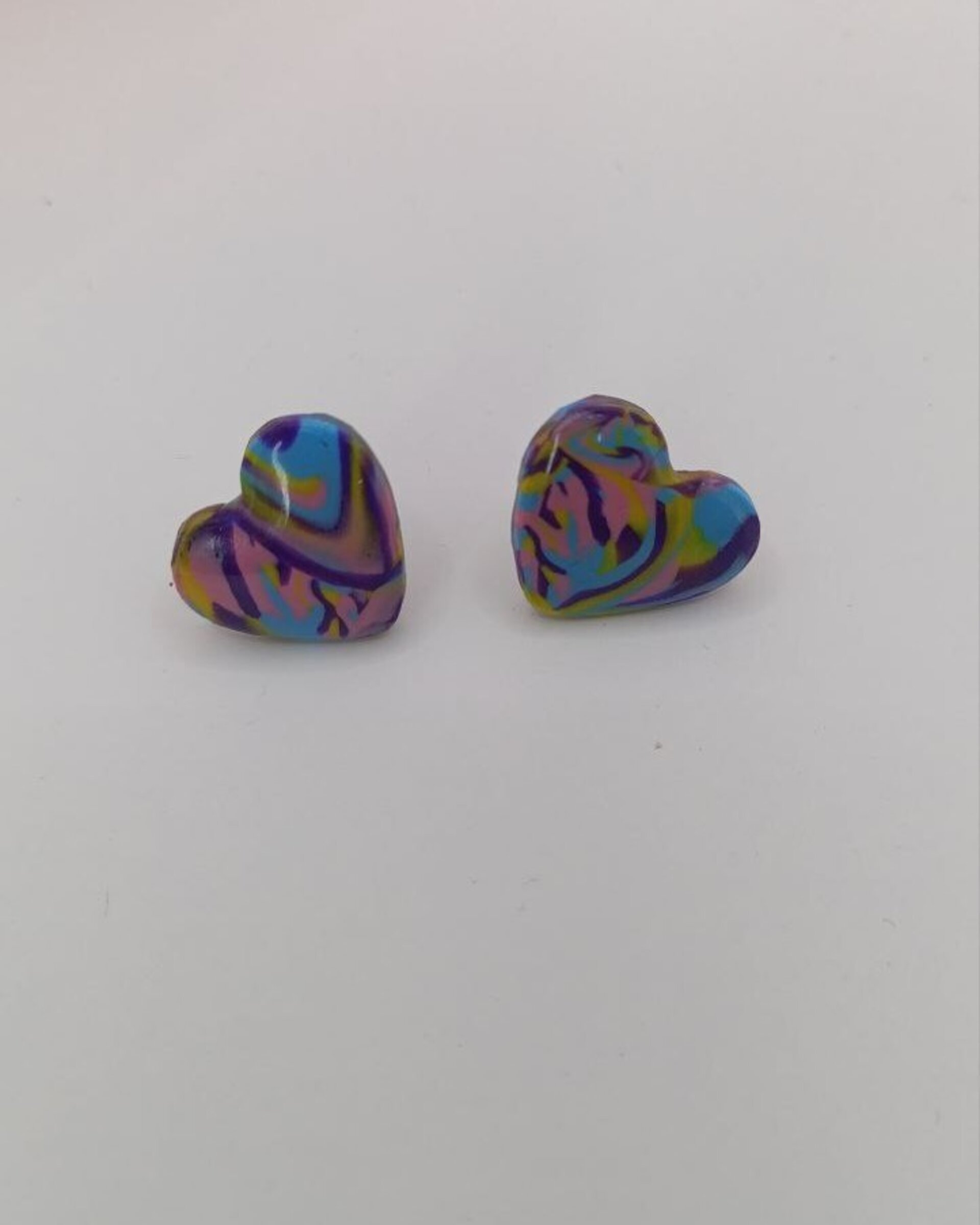 Pendientes Pequeños Corazon Multicolor - 2