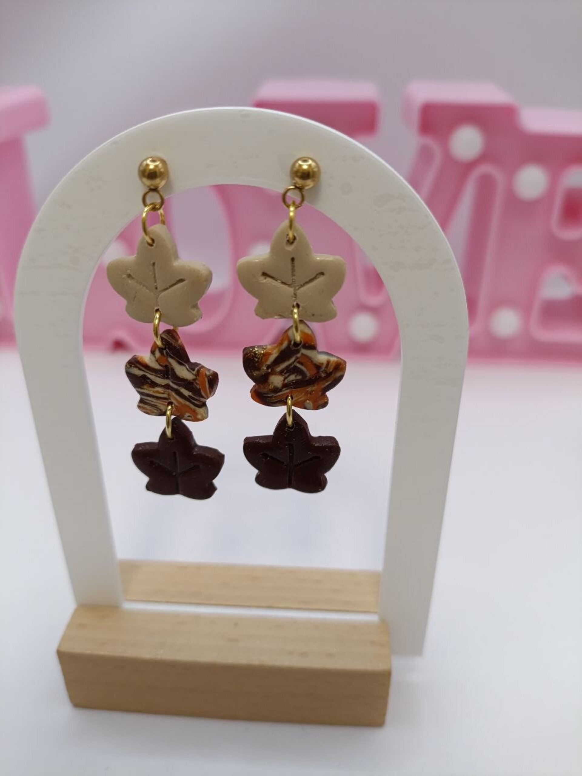 Pendientes triple hoja - 3