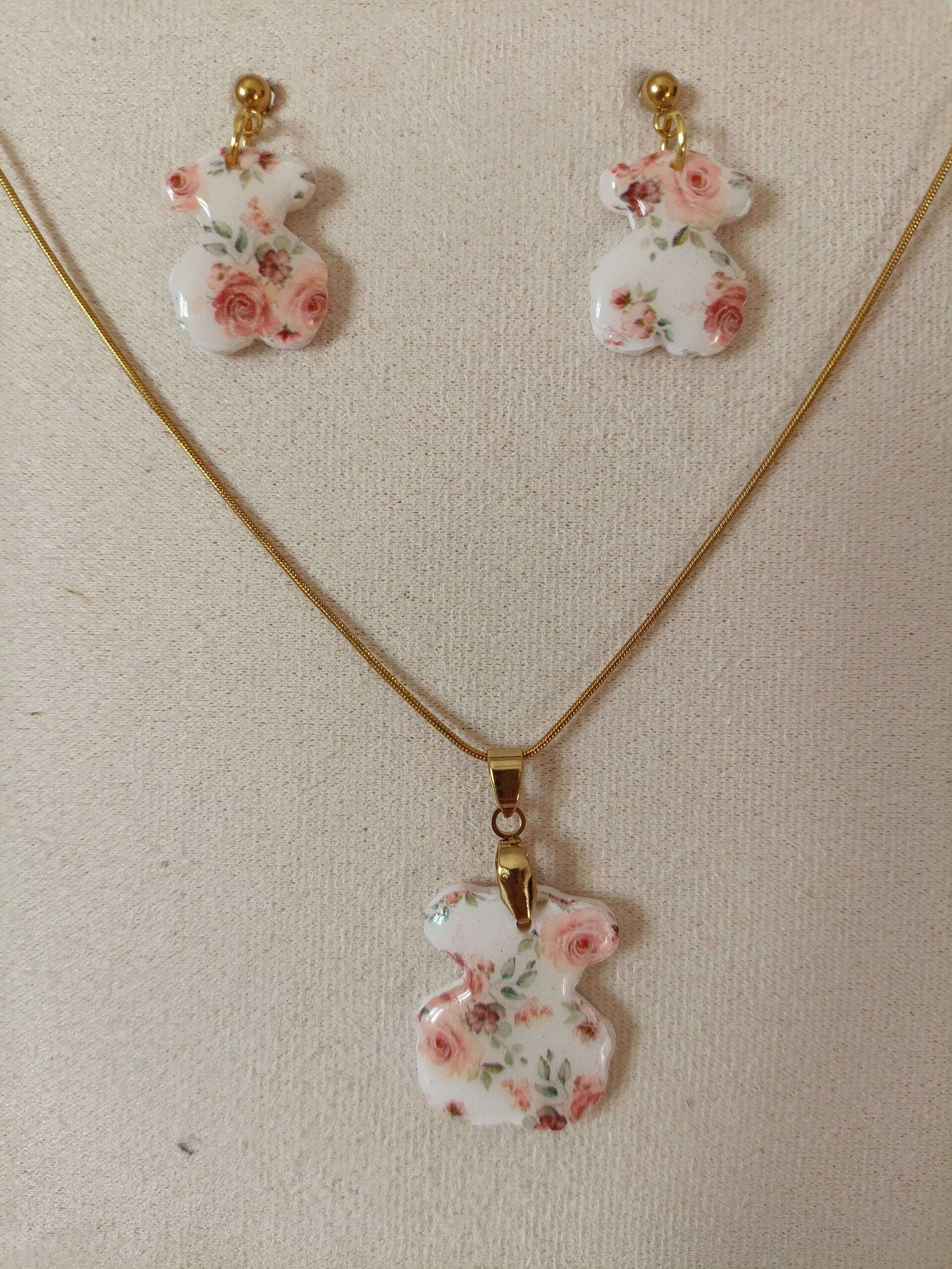 Conjunto pendientes y colgante Oso - 2