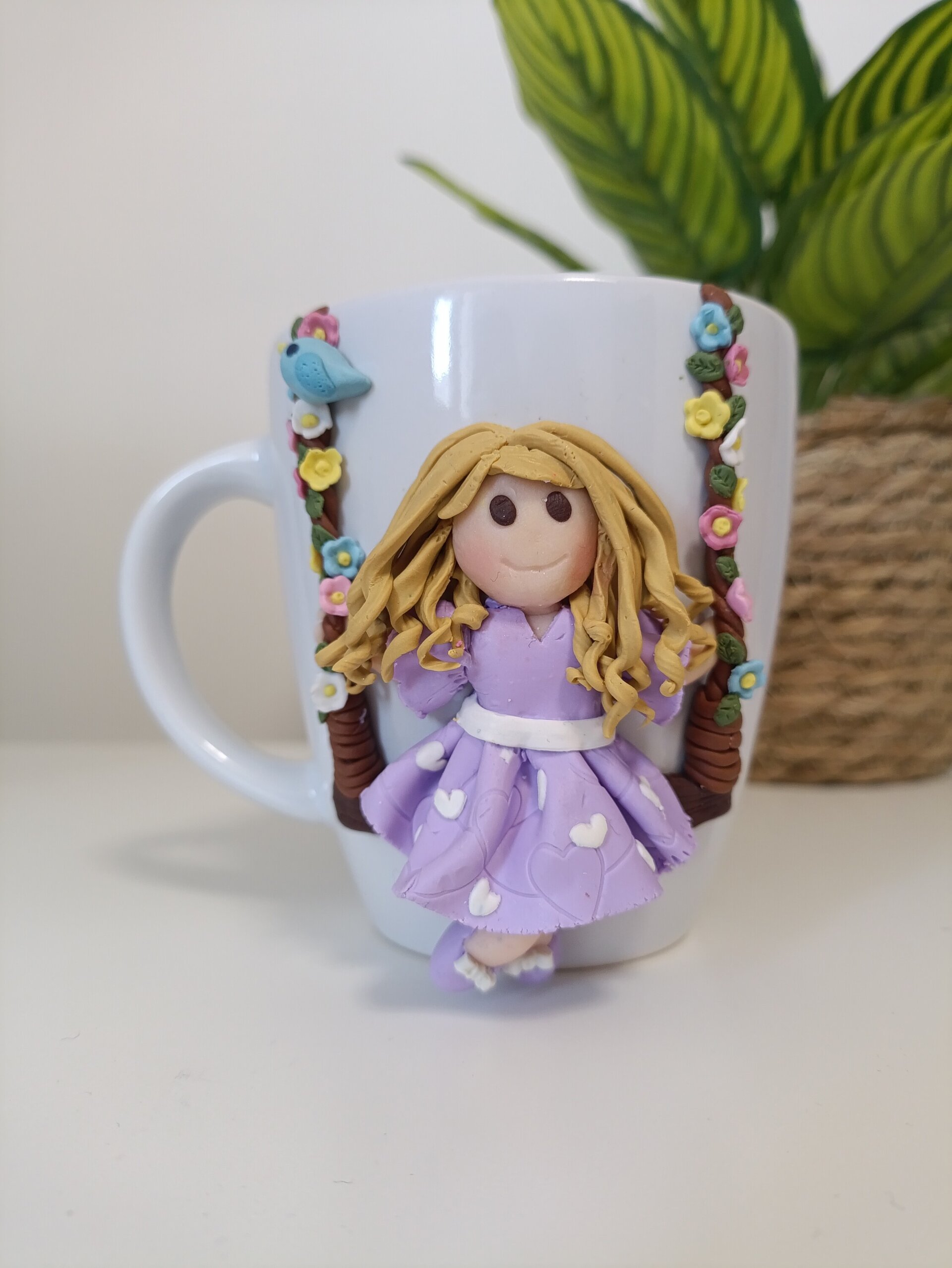 Taza personalizada muñeca en columpio - 4