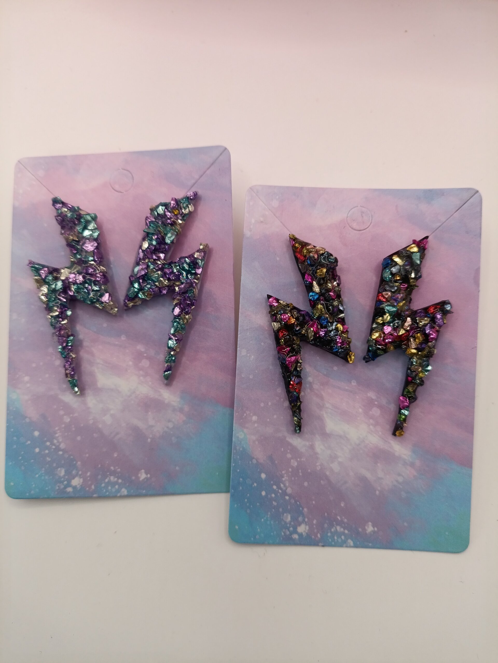 Pendientes Rayo con Cristales, varios colores - 15