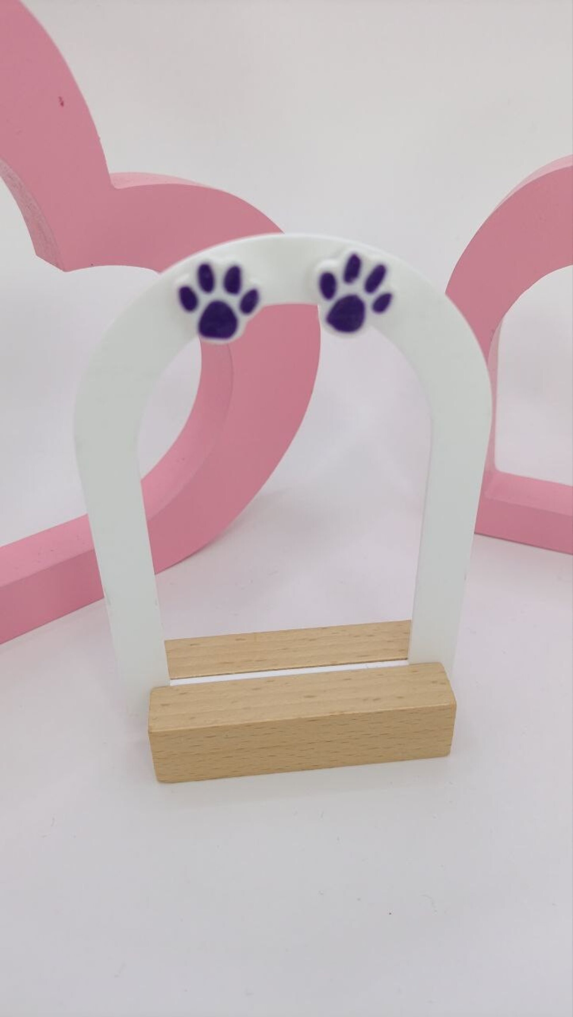 Pendientes pequeños para niña o mujer Huella - 7