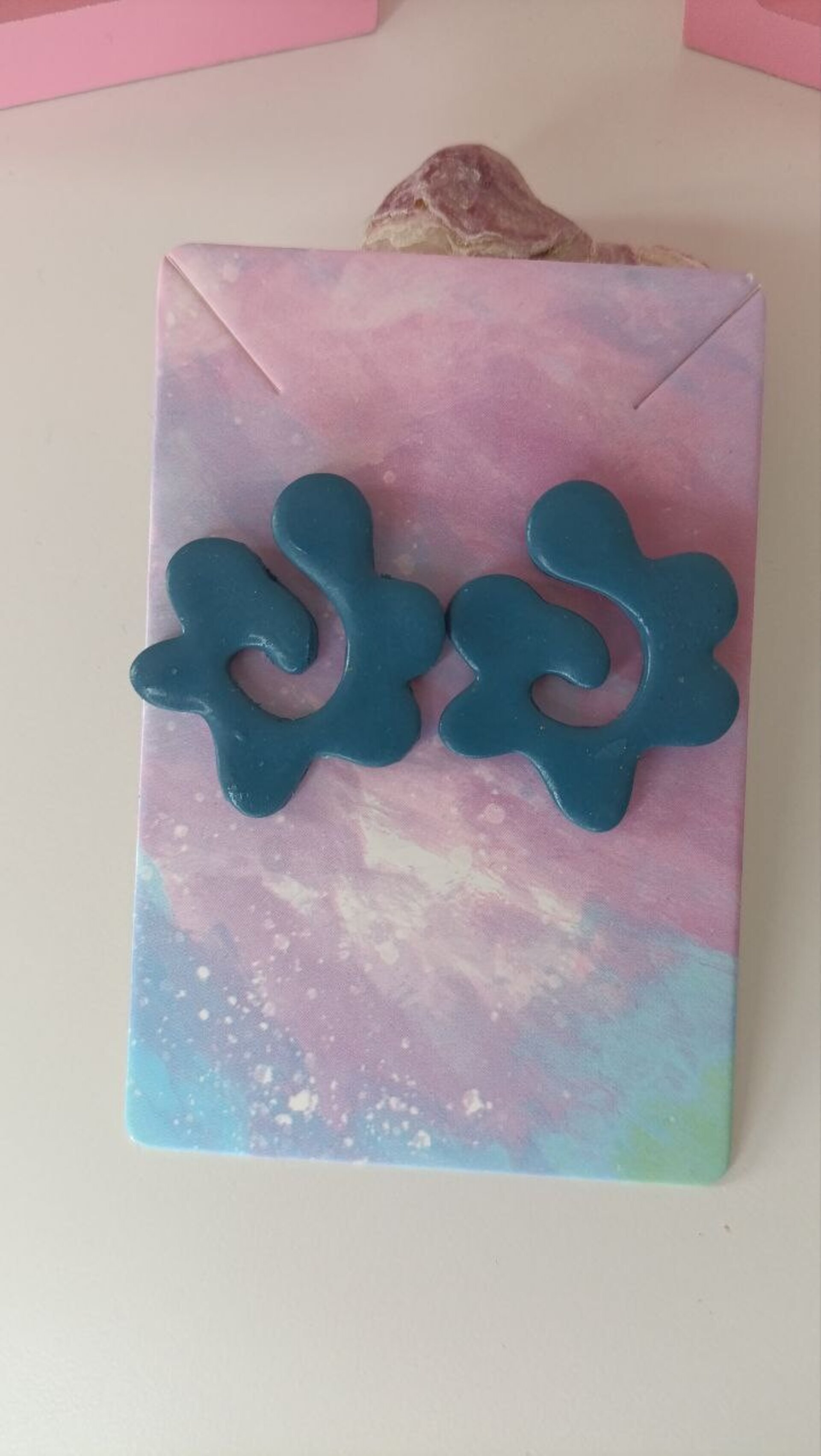 Pendientes Flow Azul verdoso - 1