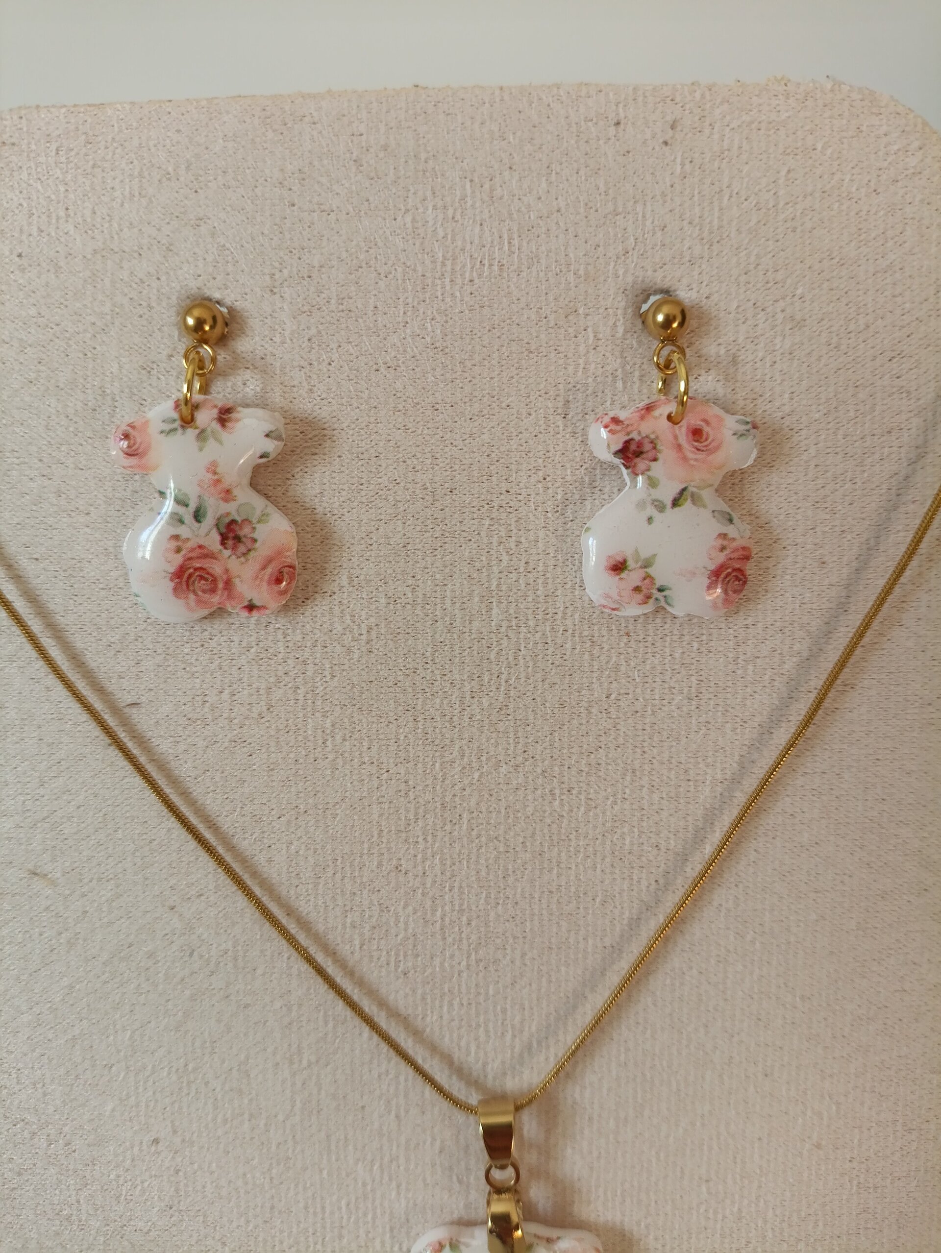 Conjunto pendientes y colgante Oso - 3