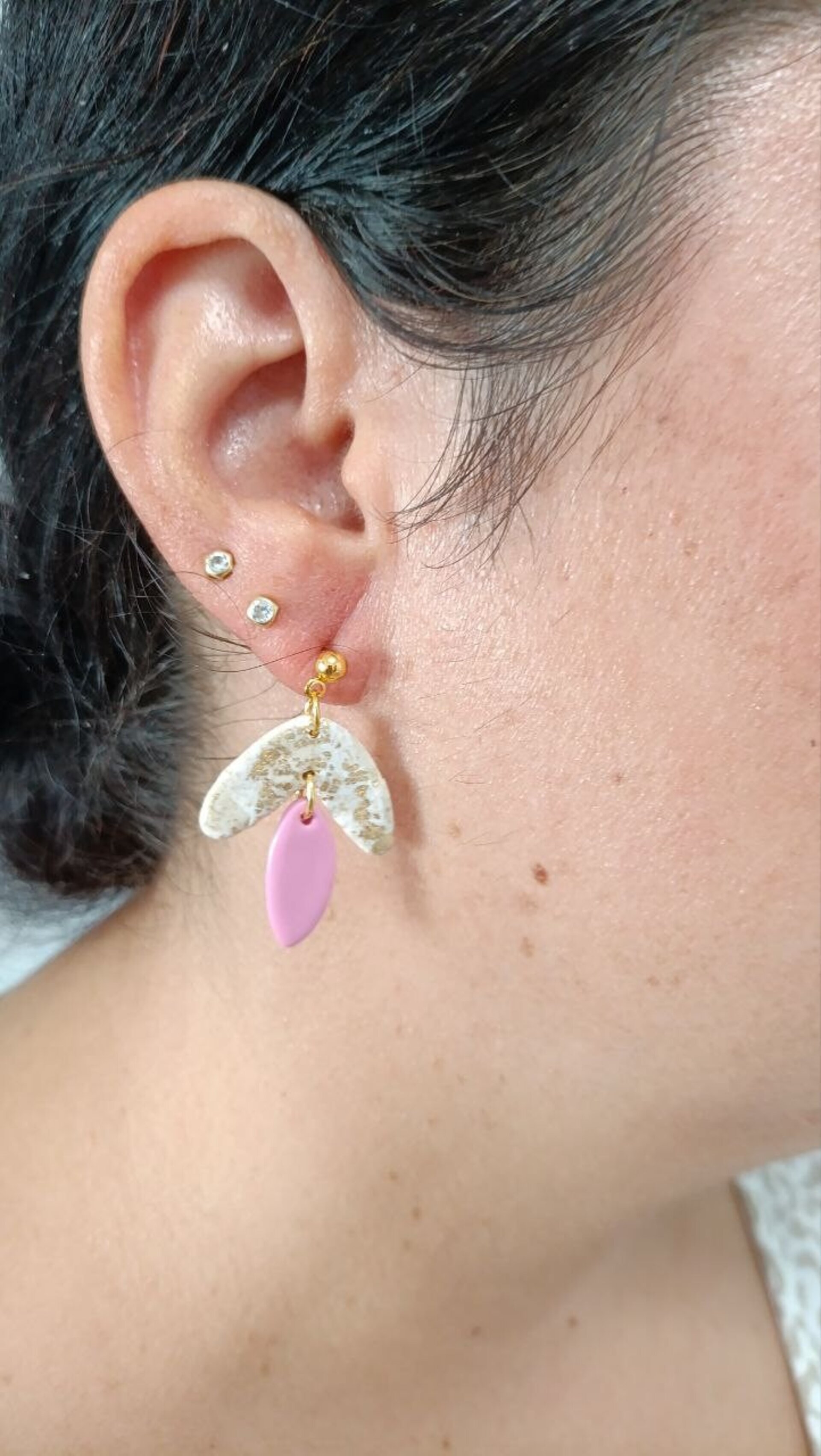 Pendientes Sof Rosa pequeños - 3
