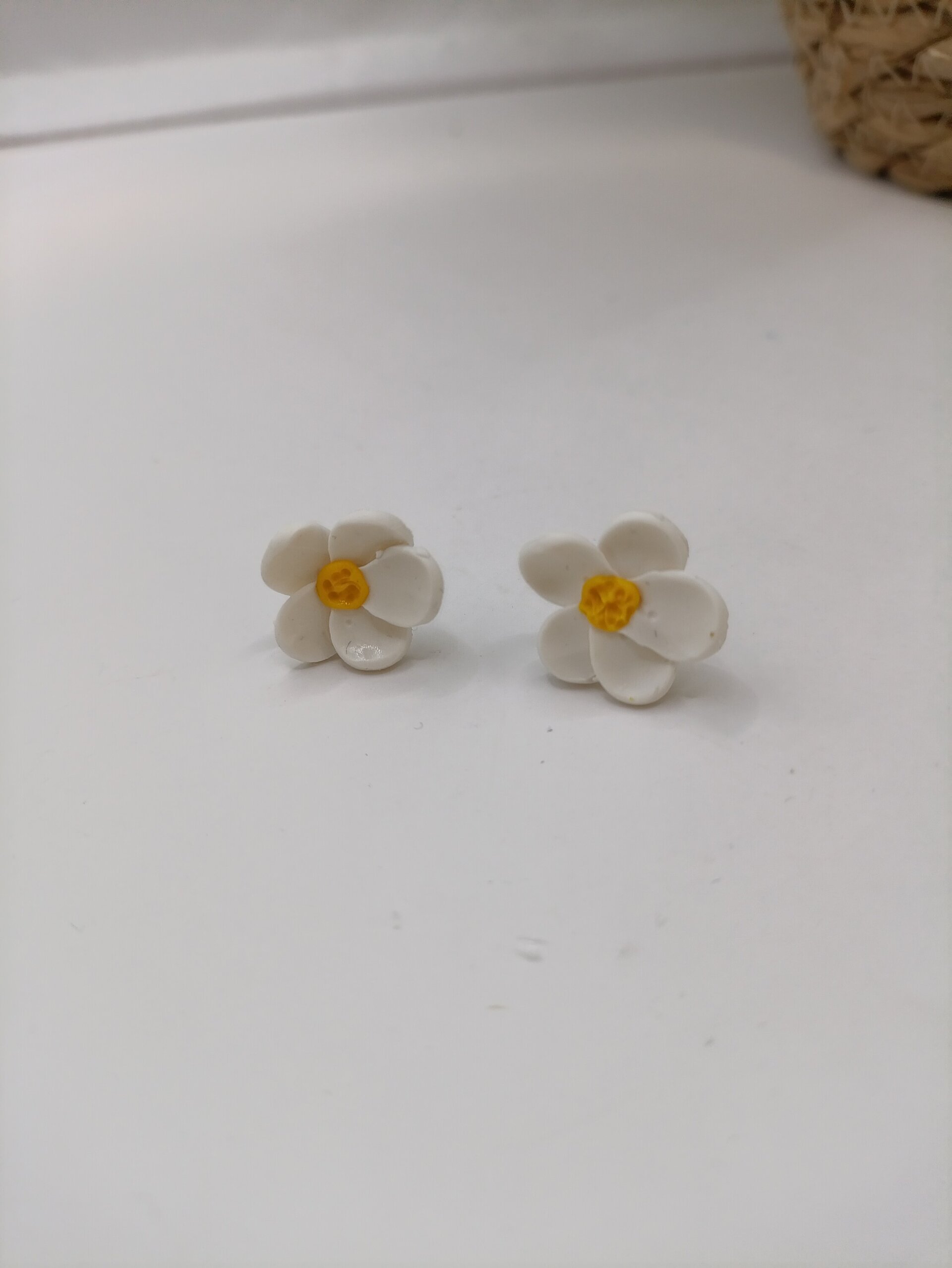 Pendientes pequeños flor natural, varios colores - 8