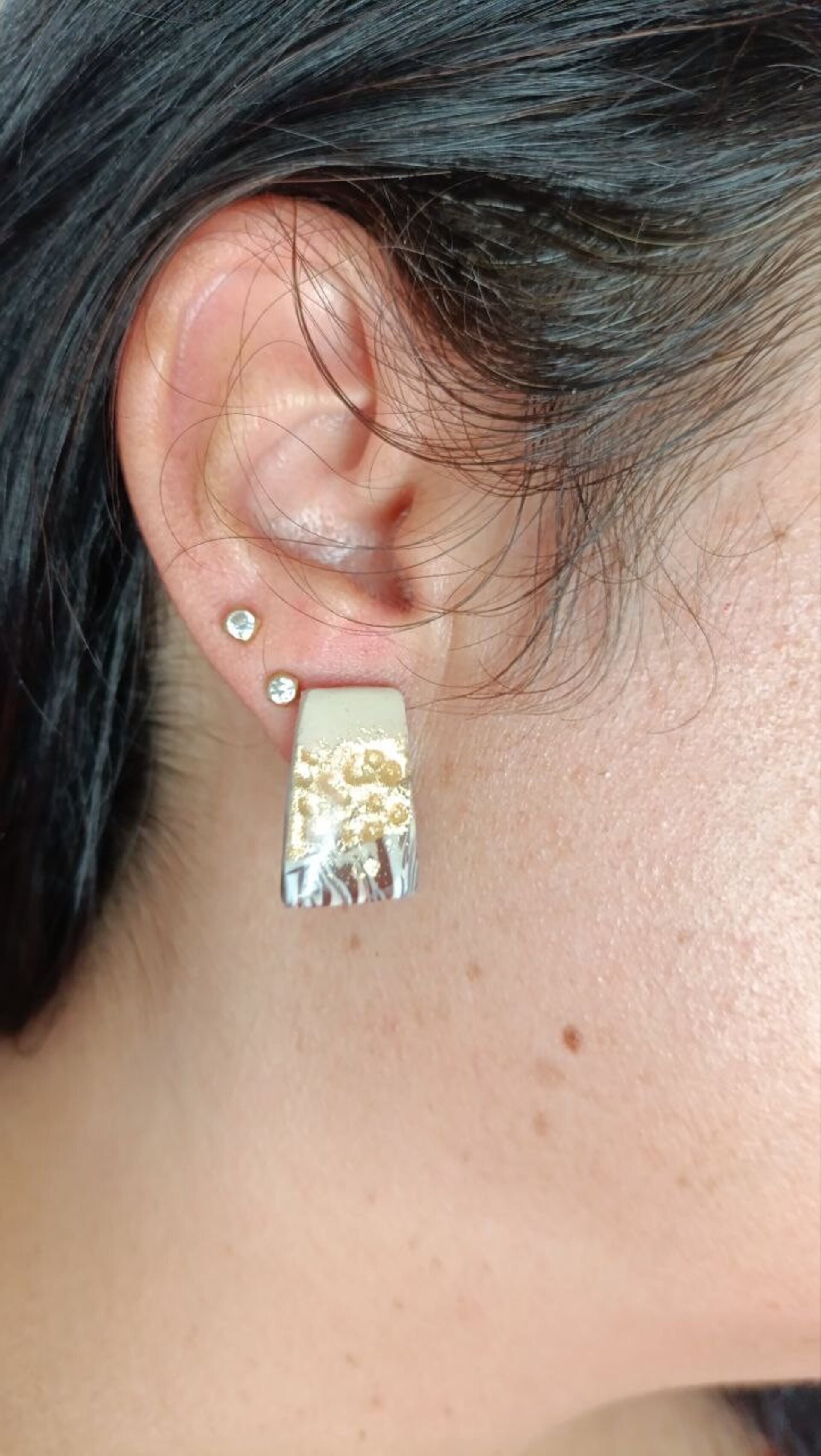 Pendientes Terrenal Rectangurlar - 3