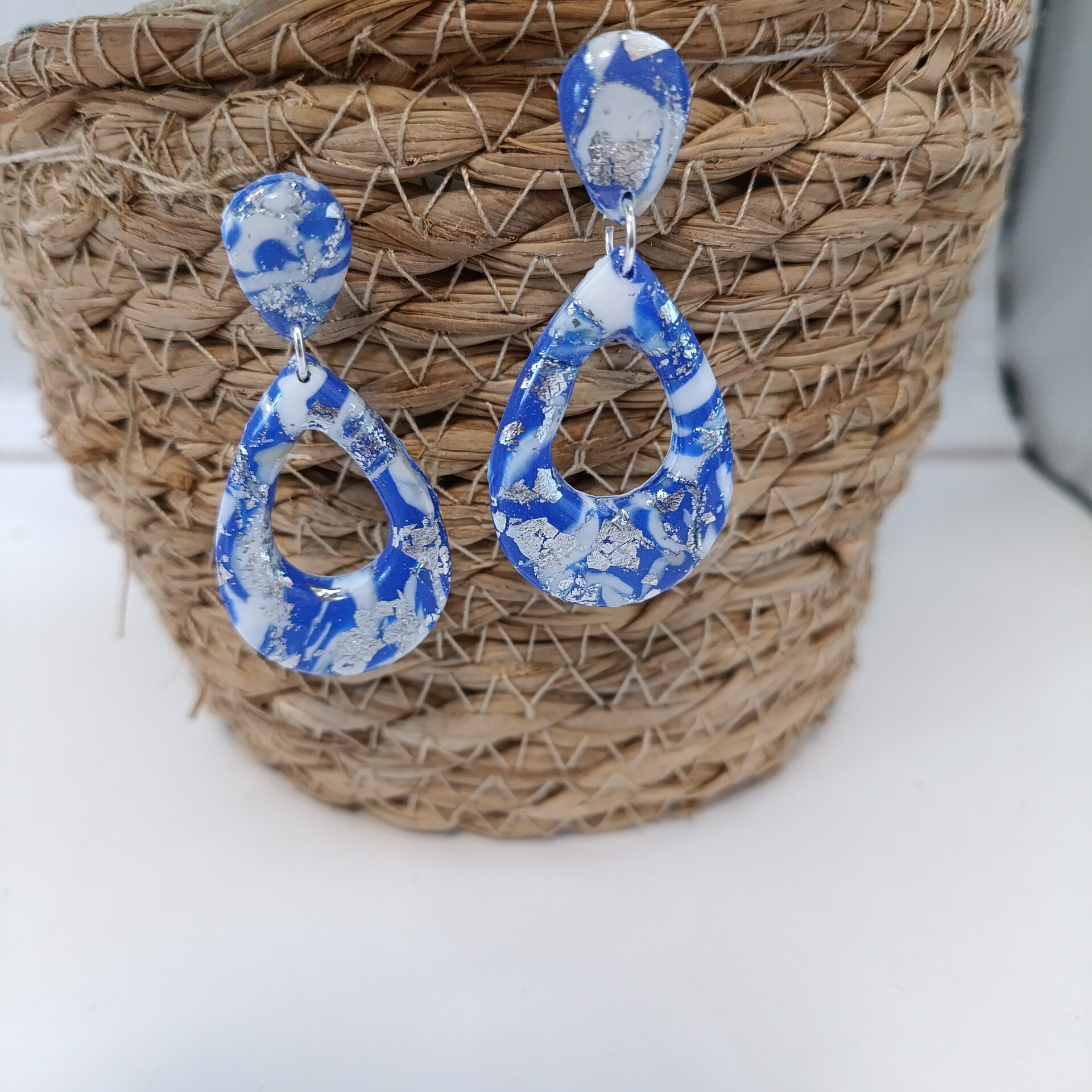 Pendientes gota azul - 4