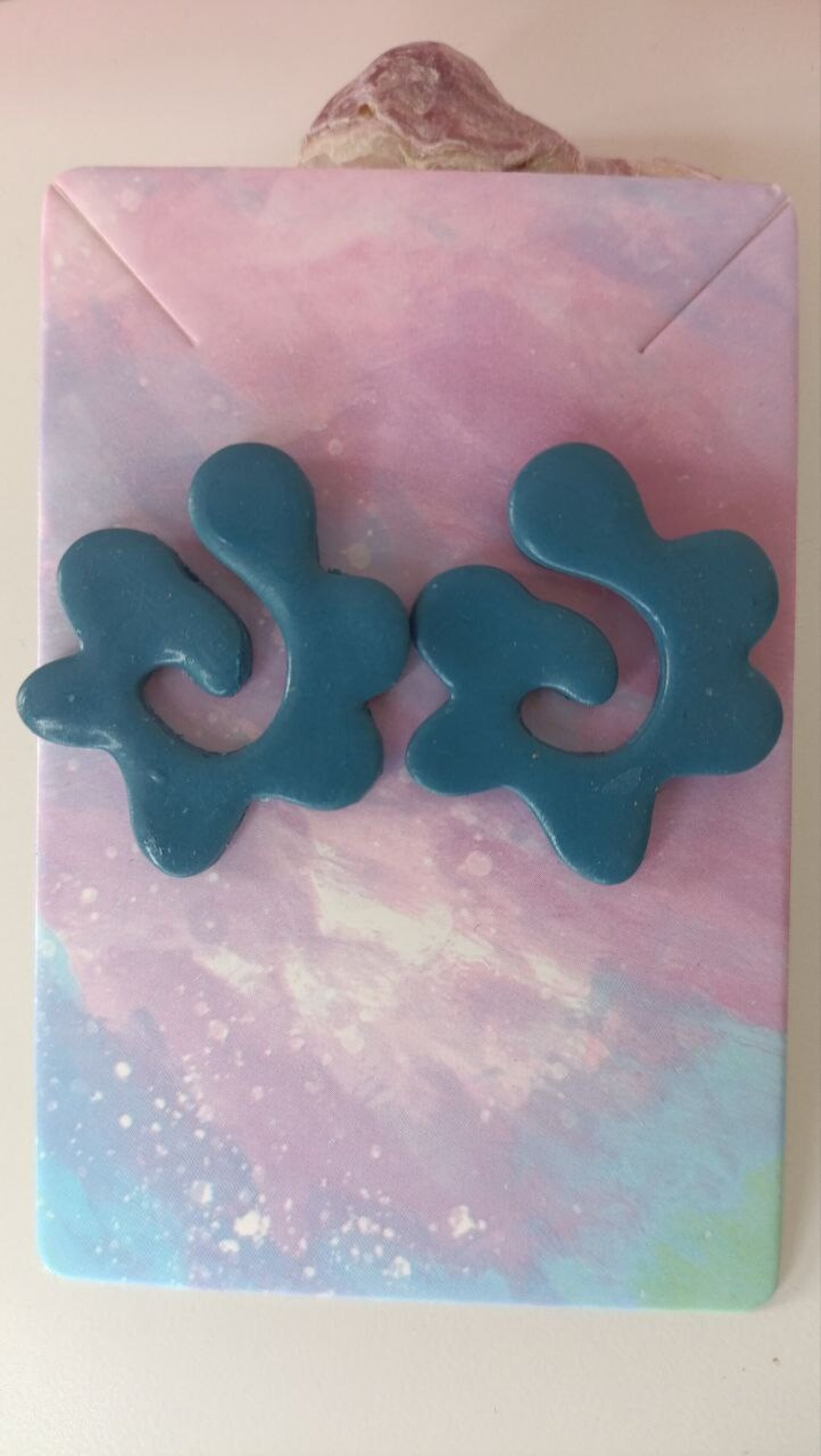 Pendientes Flow Azul verdoso - 3
