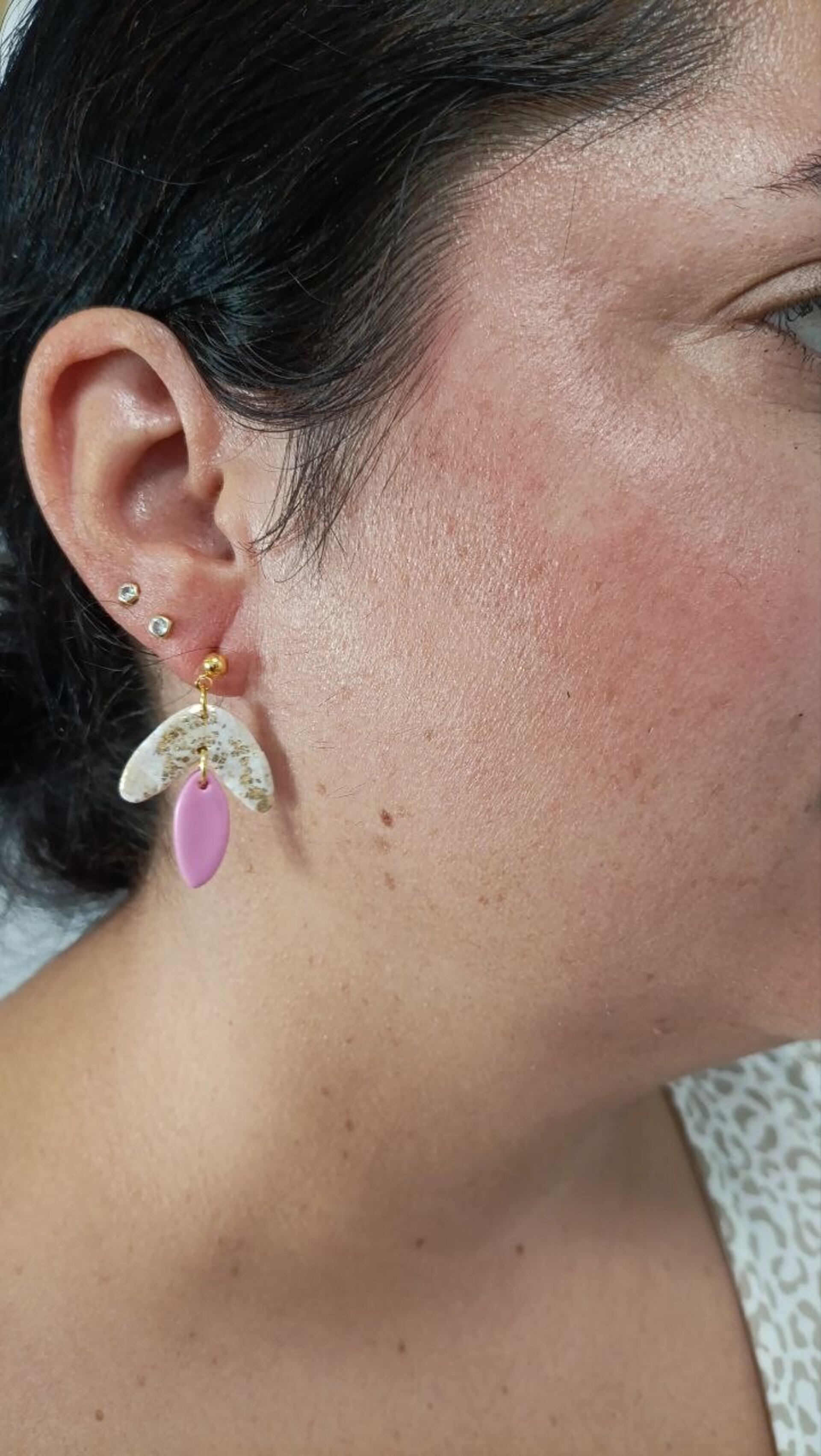 Pendientes Sof Rosa pequeños - 5