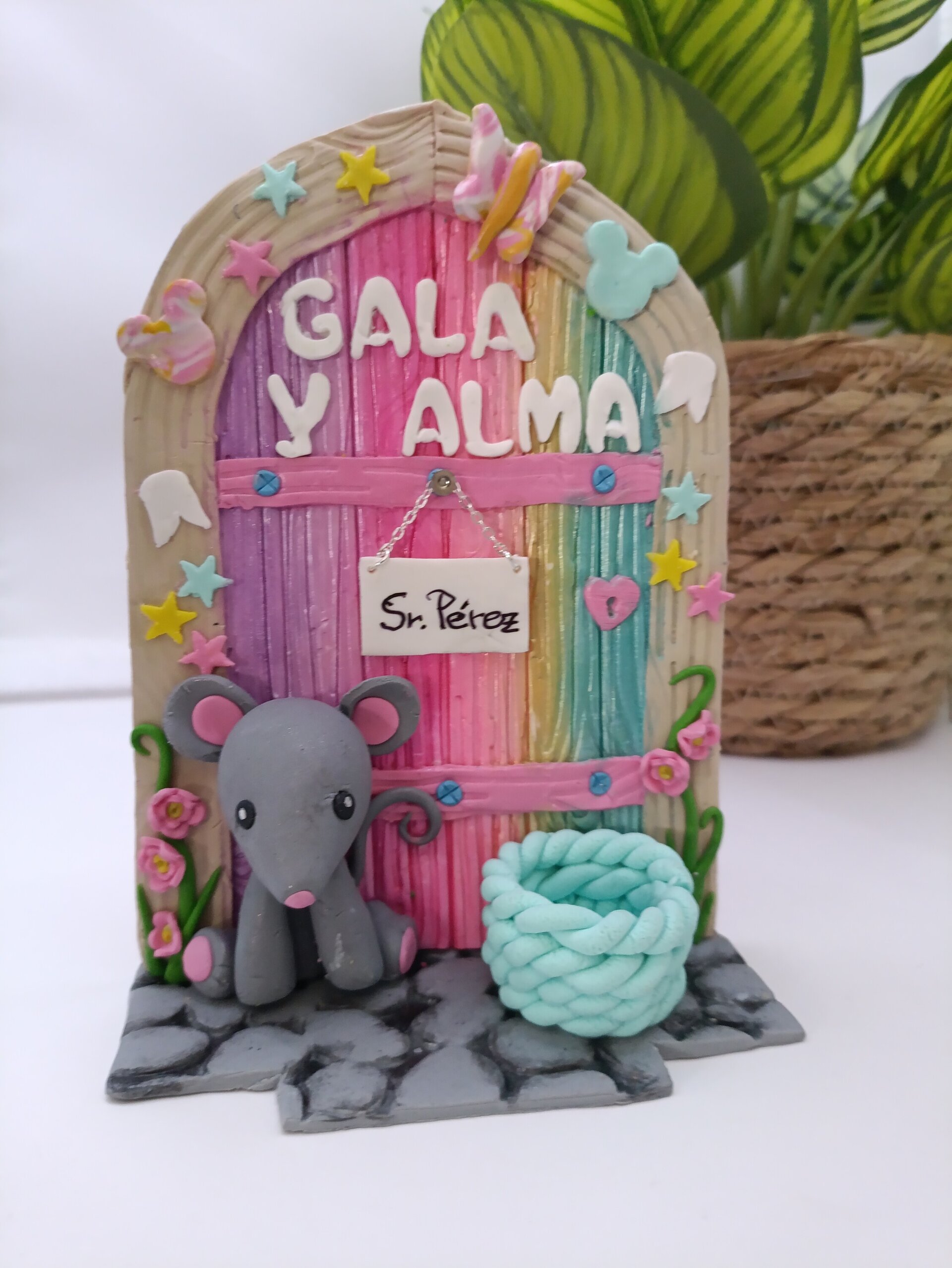 Puerta Magica del Ratón Pérez, personalizada rosa - 1