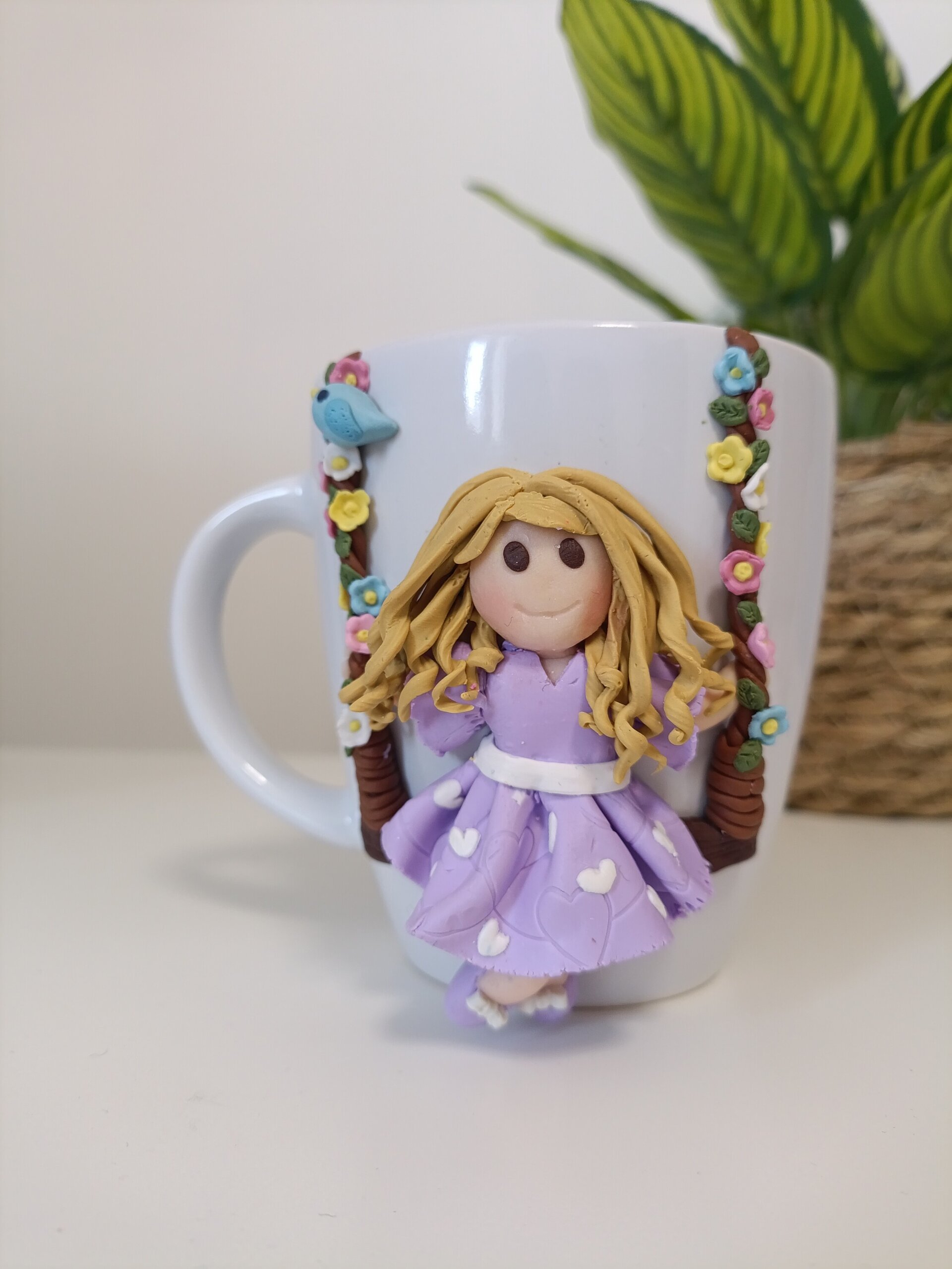 Taza personalizada muñeca en columpio - 2