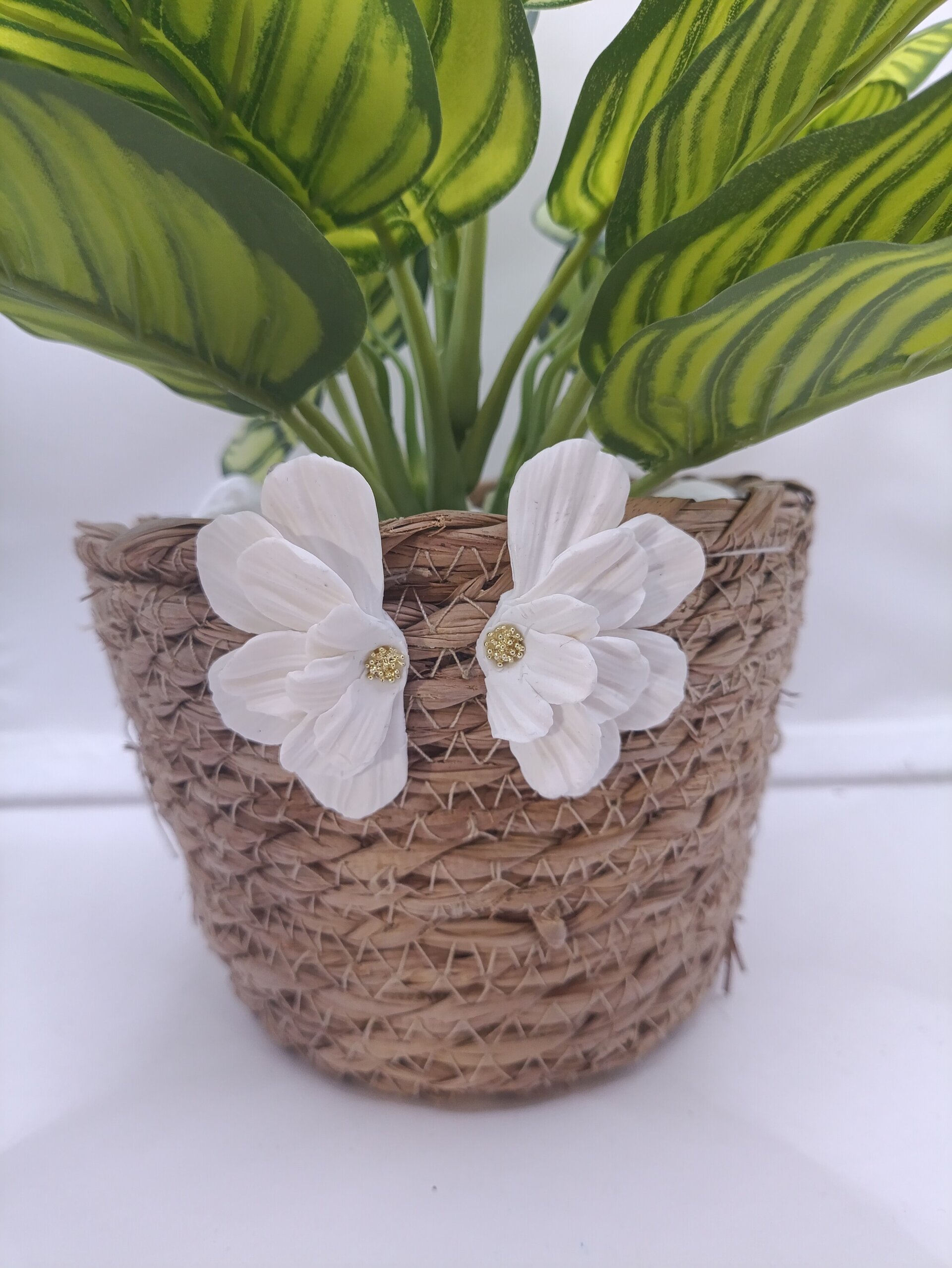 Pendientes para evento media flor - 1