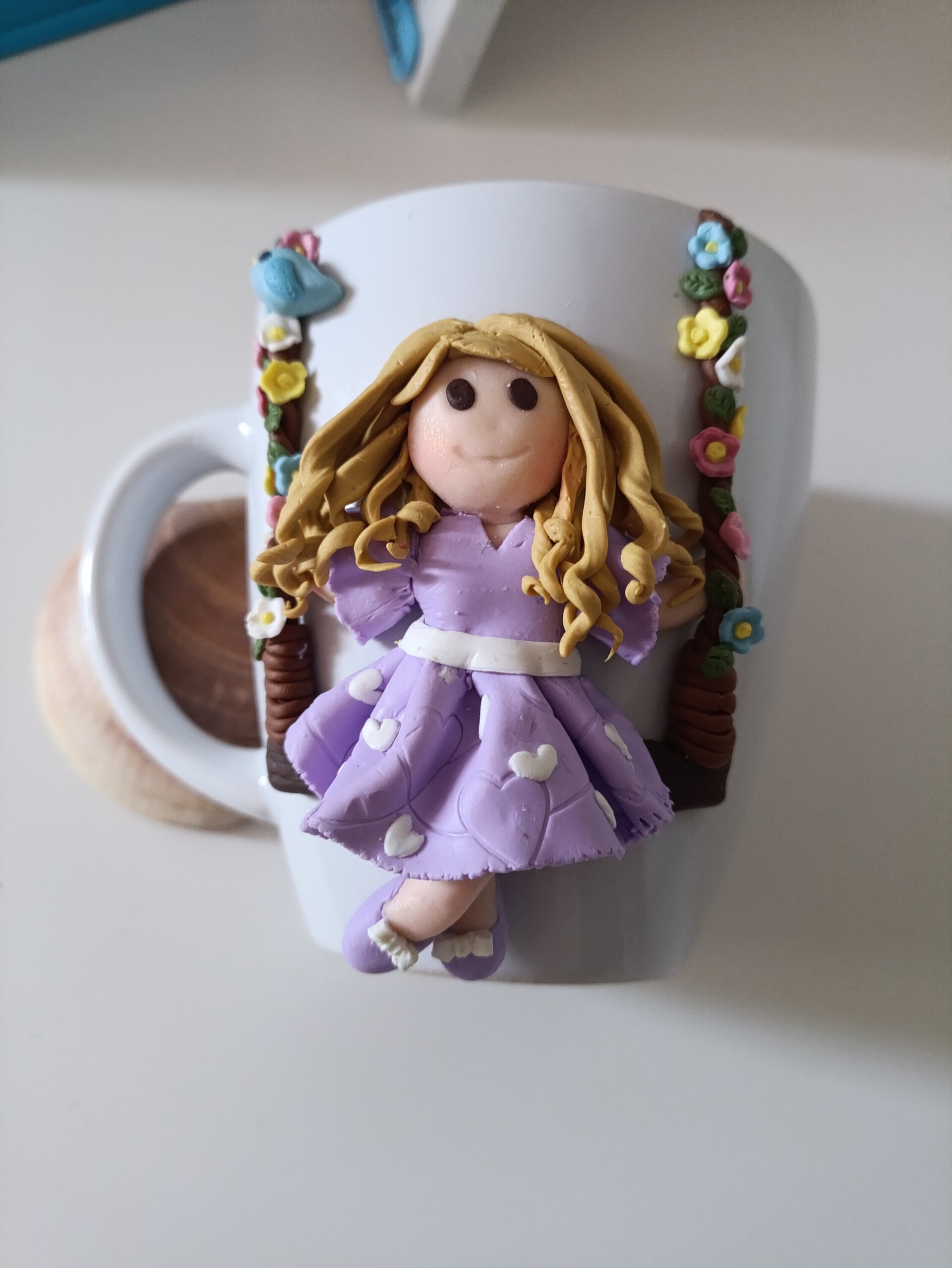 Taza personalizada muñeca en columpio - 5