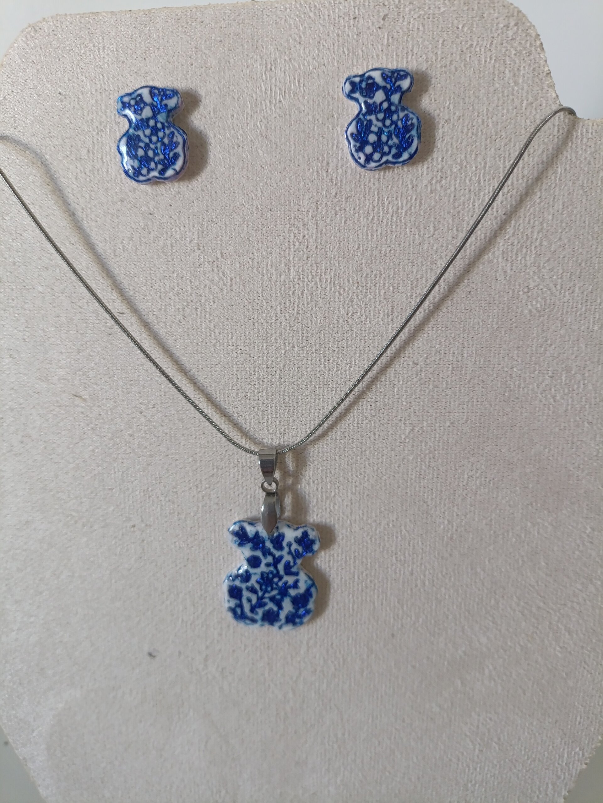 Conjunto pendientes y colgante Oso - 7