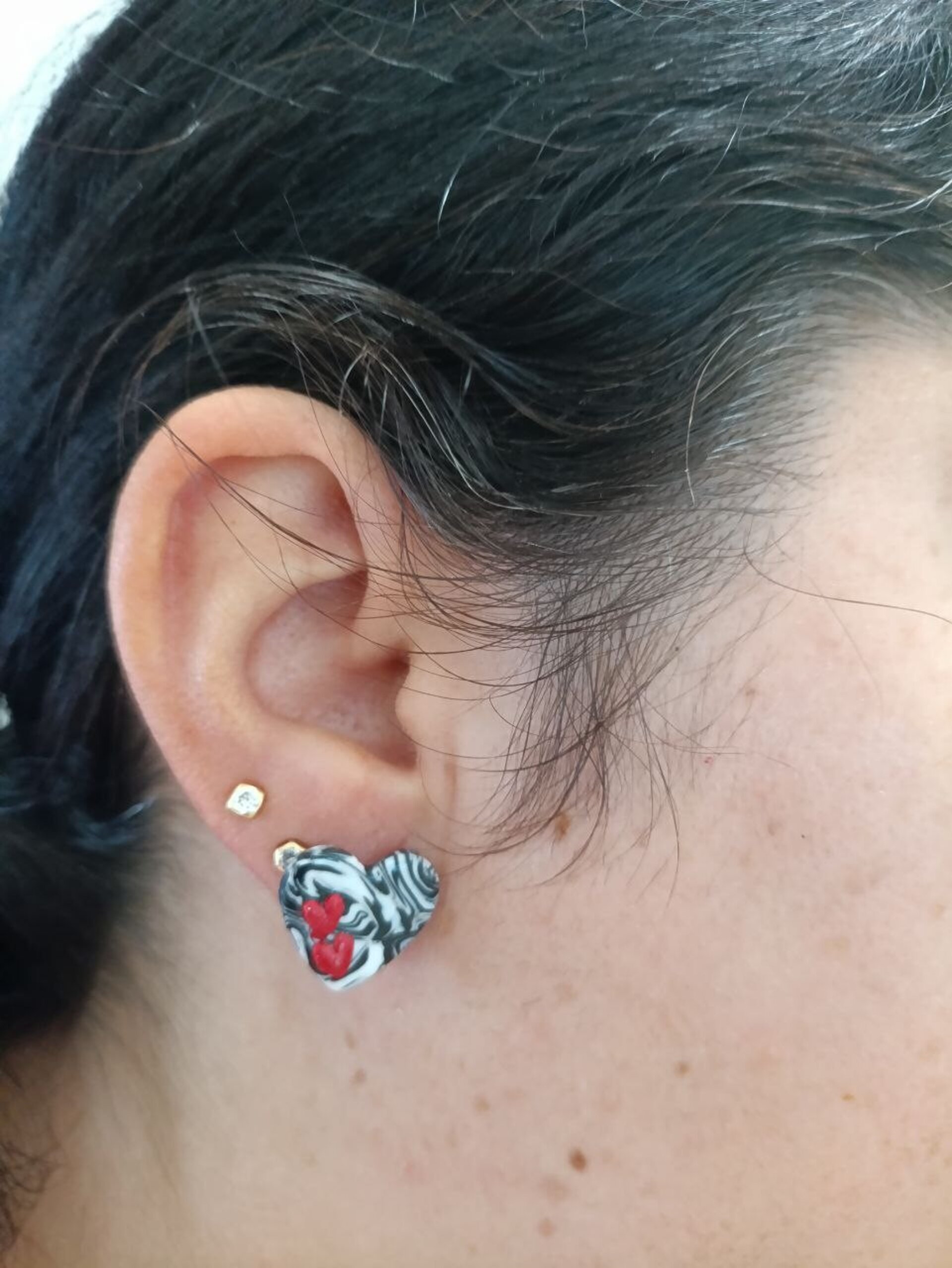 Pendientes pequeños Corazon moderno - 3